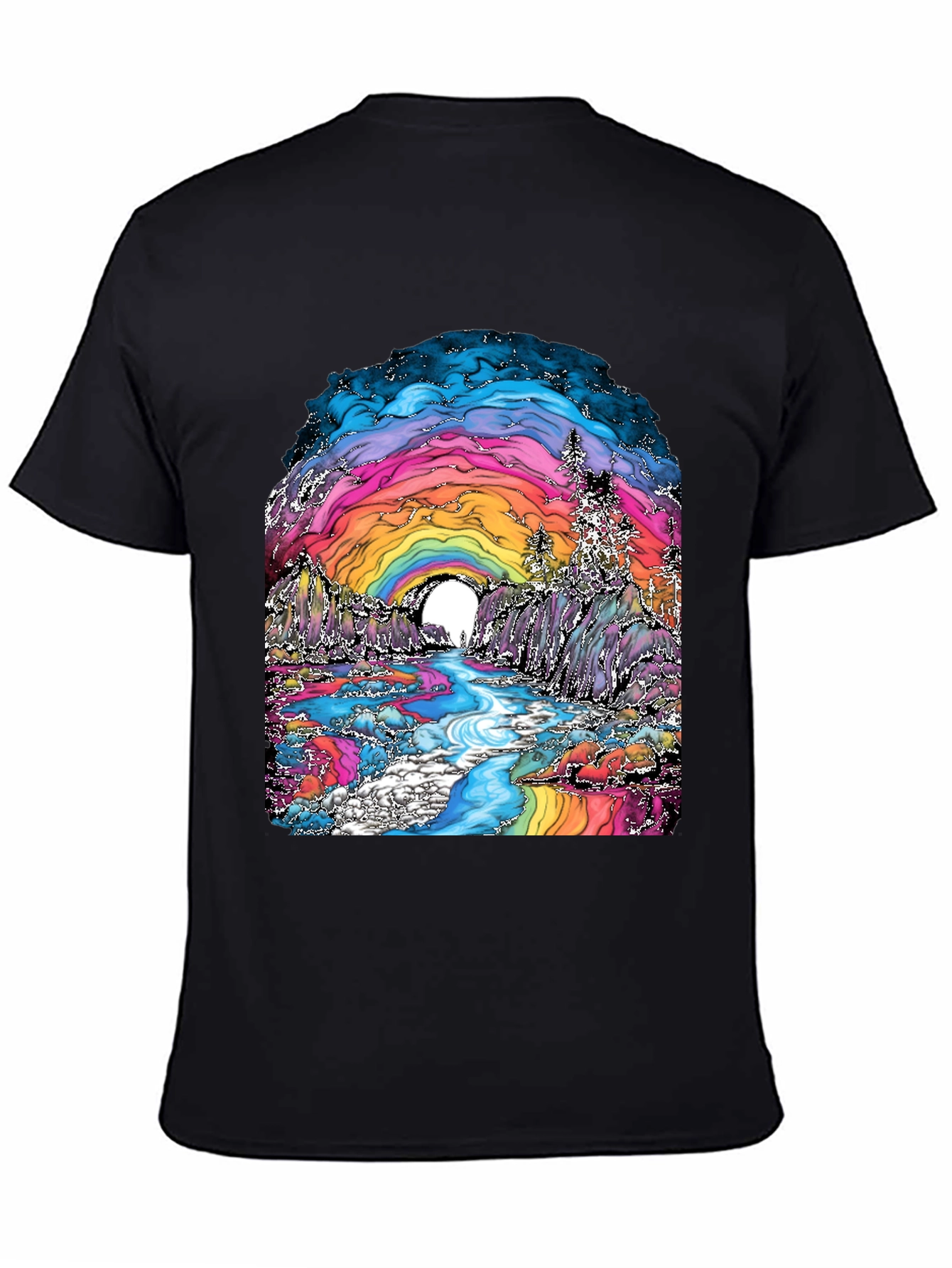 Psychedelic Rainbow Landscape Graphic Tee
