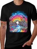 Psychedelic Rainbow Landscape Graphic Tee