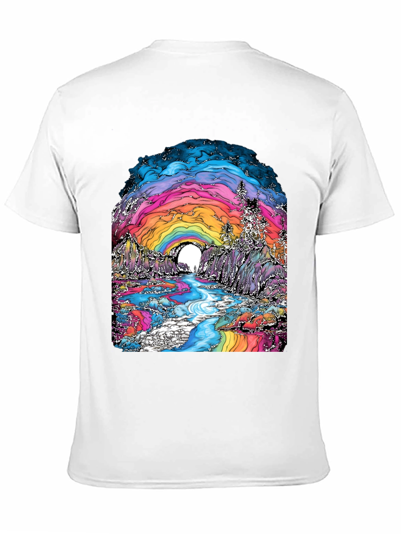 Psychedelic Rainbow Landscape Graphic Tee