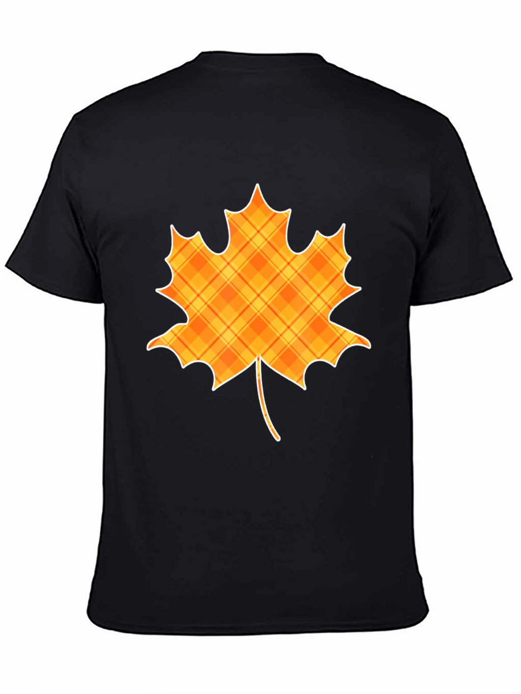Plaid Maple Leaf Graphic Tee - Autumn Style