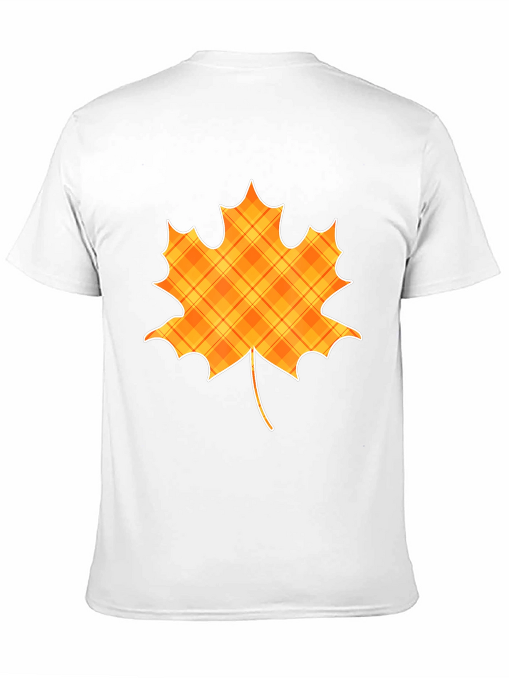 Plaid Maple Leaf Graphic Tee - Autumn Style