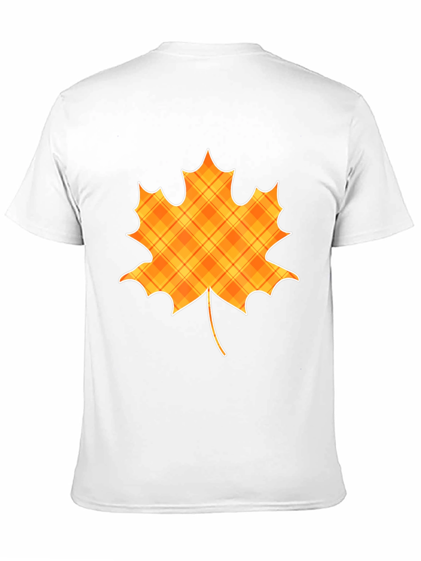 Plaid Maple Leaf Graphic Tee - Autumn Style