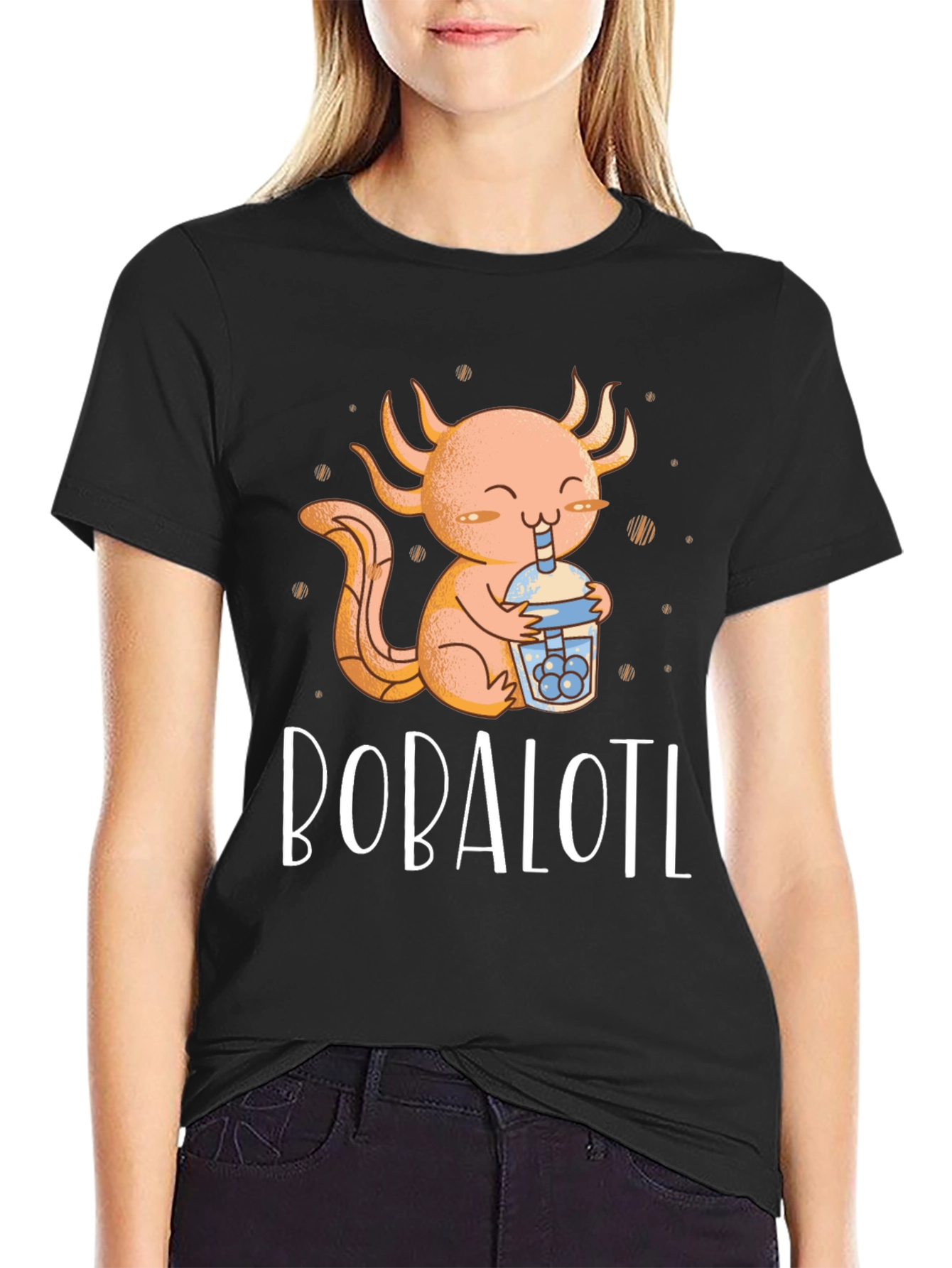 Bobalotl Axolotl Bubble Tea T-Shirt