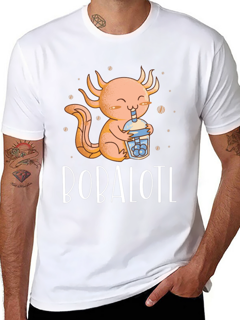Bobalotl Axolotl Bubble Tea T-Shirt