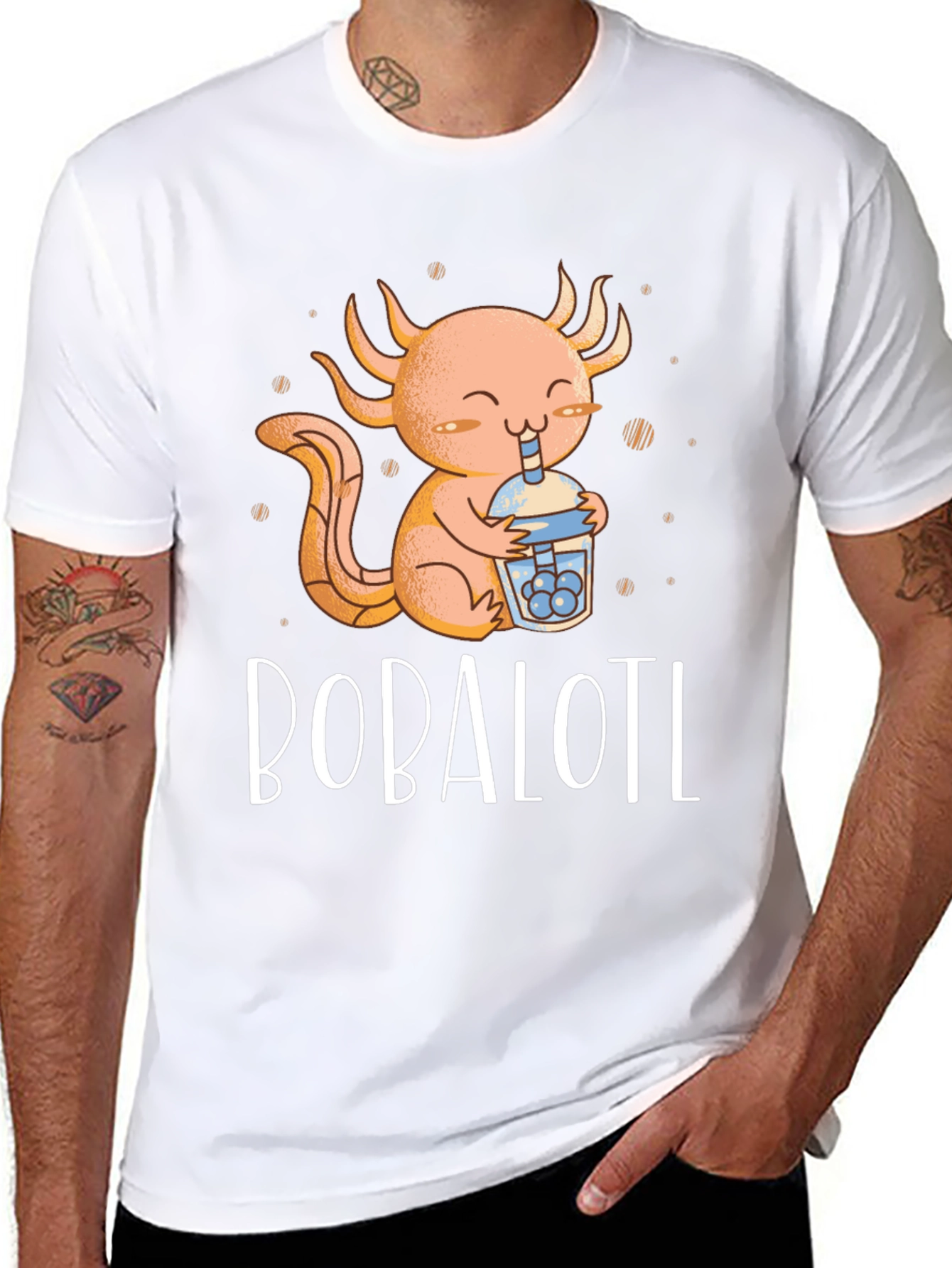 Bobalotl Axolotl Bubble Tea T-Shirt