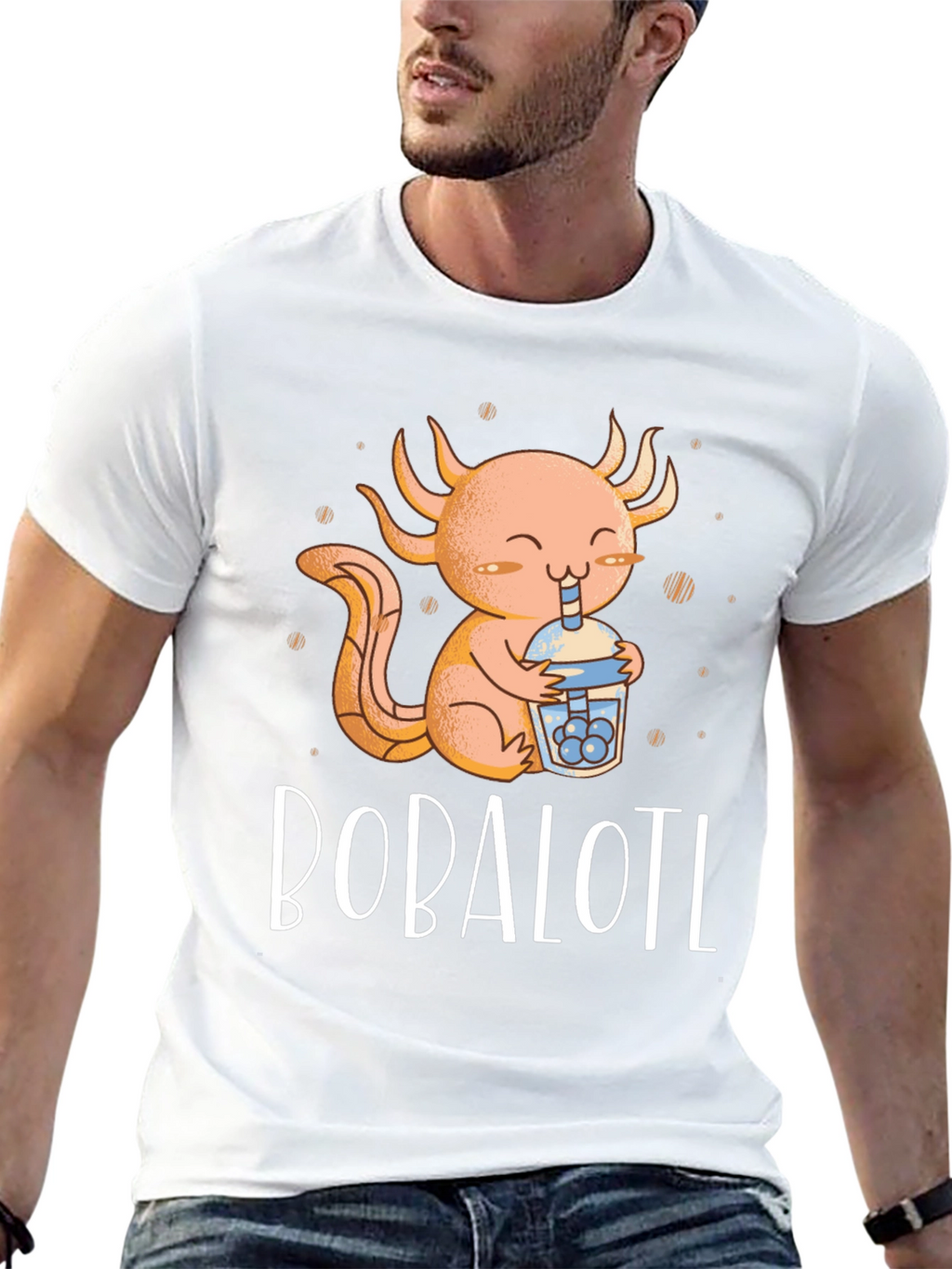 Bobalotl Axolotl Bubble Tea T-Shirt