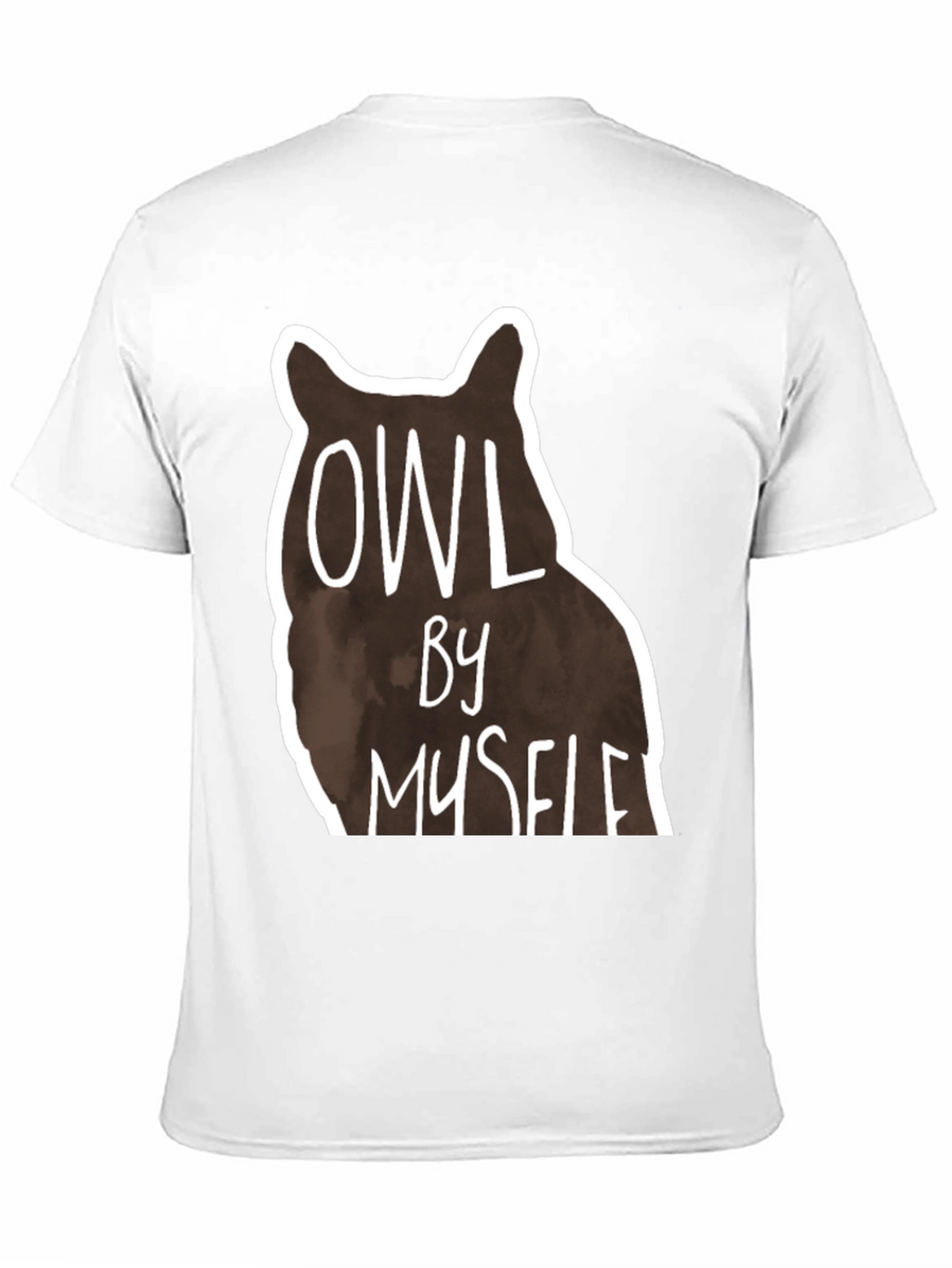 Owl By Myself Graphic Tee - Black Casual T-Shirt