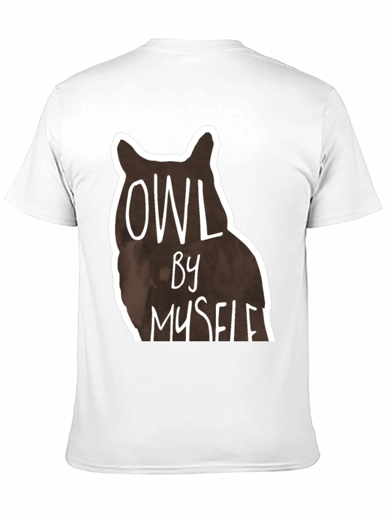 Owl By Myself Graphic Tee - Black Casual T-Shirt