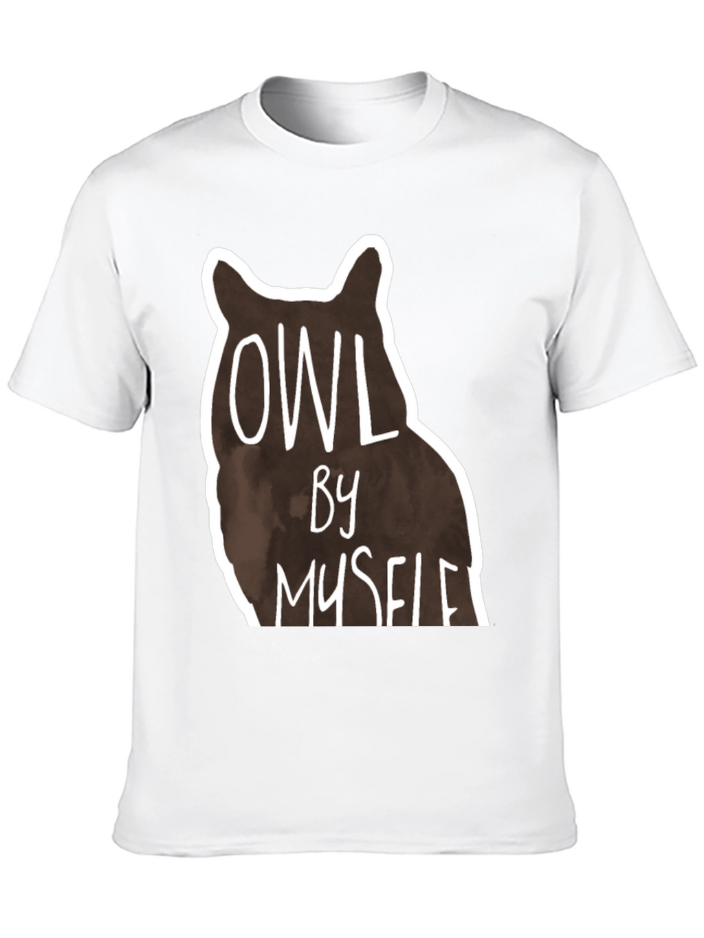 Owl By Myself Graphic Tee - Black Casual T-Shirt