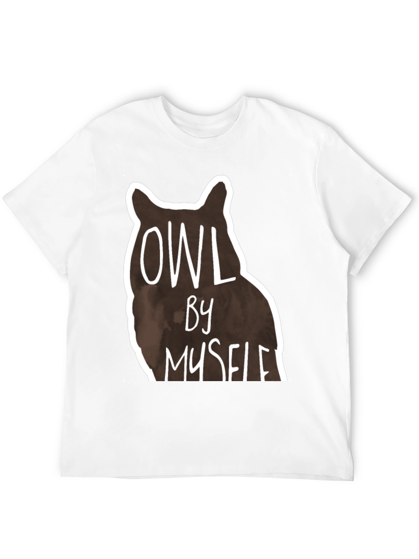 Owl By Myself Graphic Tee - Black Casual T-Shirt