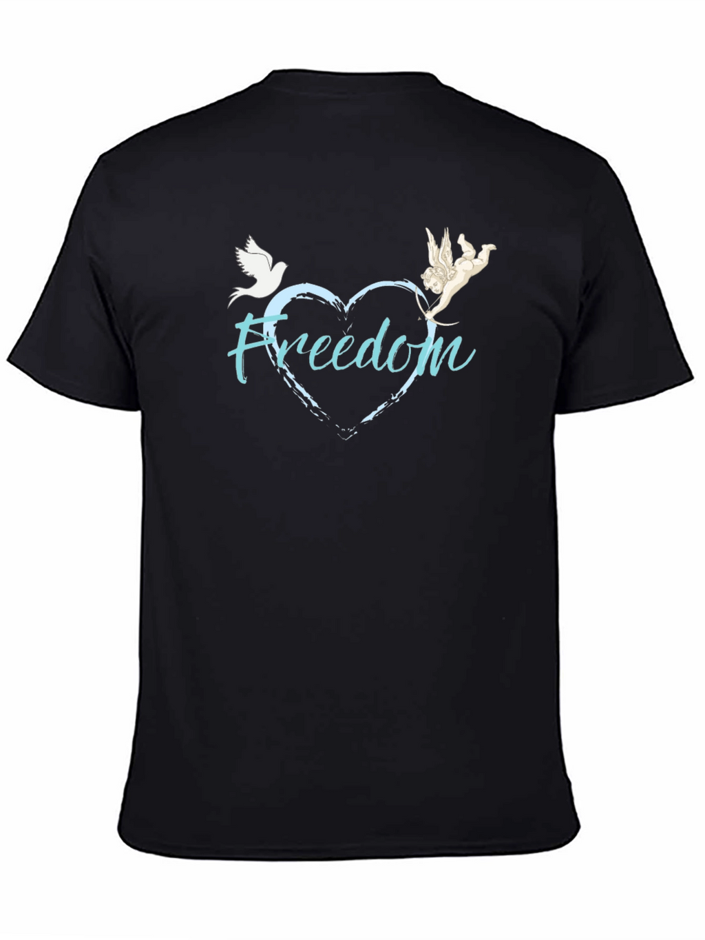 Freedom Graphic Tee Dove & Angel Heart Design