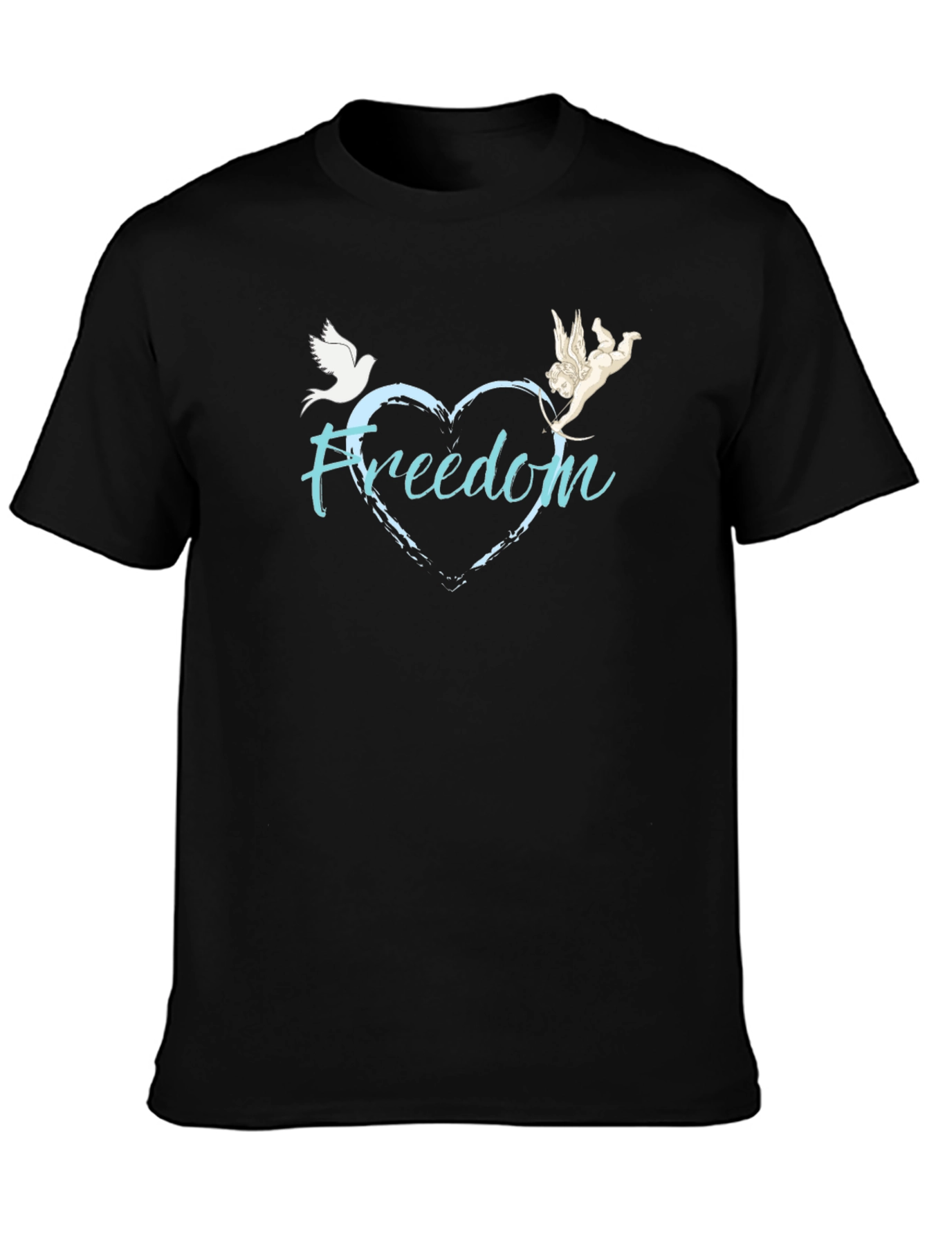 Freedom Graphic Tee Dove & Angel Heart Design