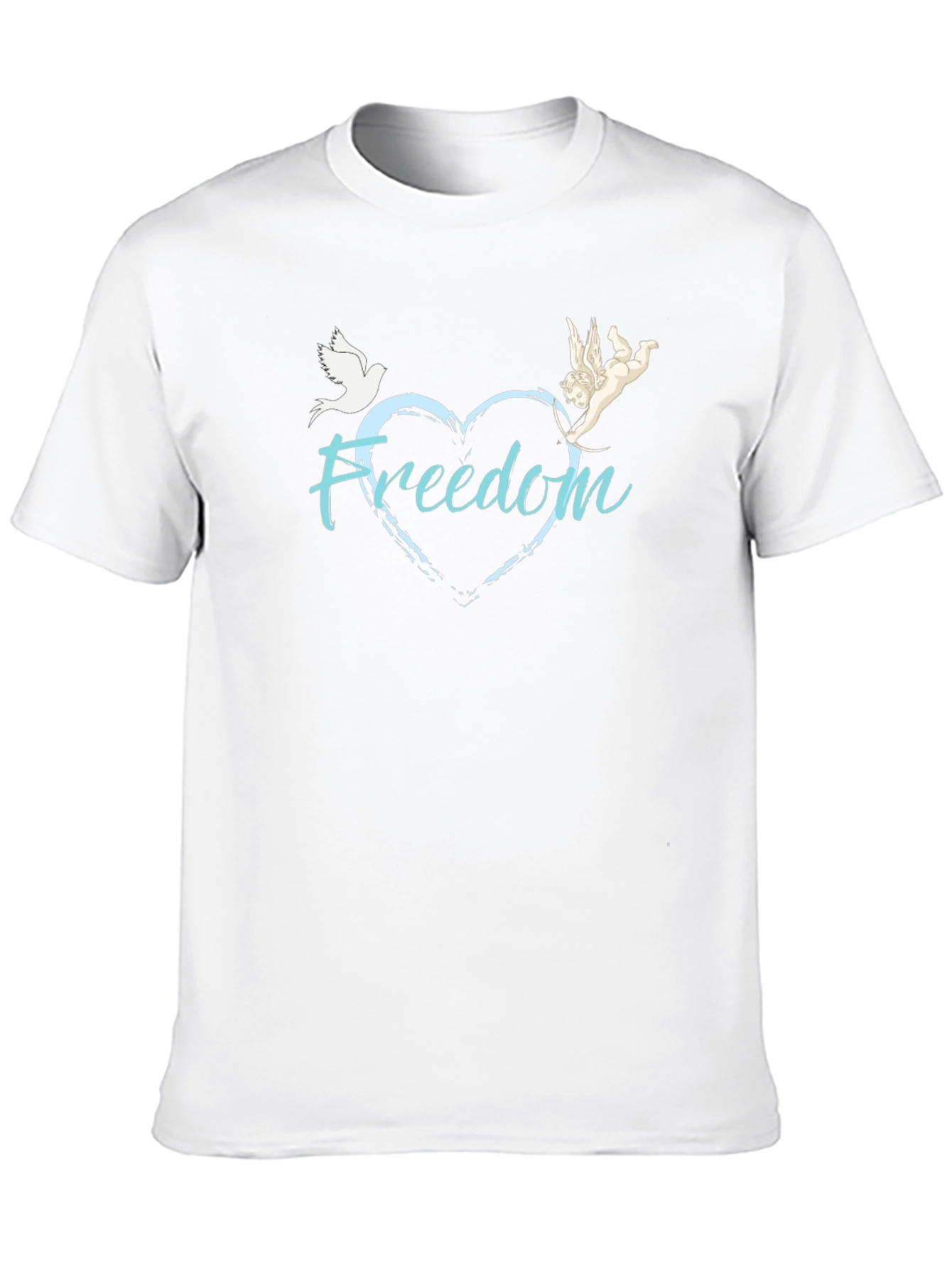 Freedom Graphic Tee Dove & Angel Heart Design