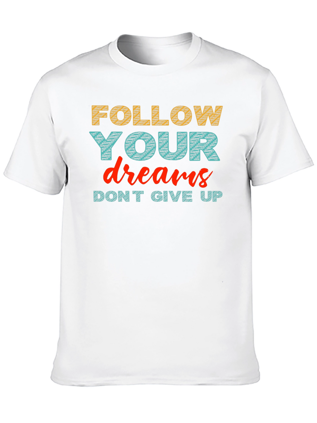 Motivational Graphic Print Crew Neck T-Shirt