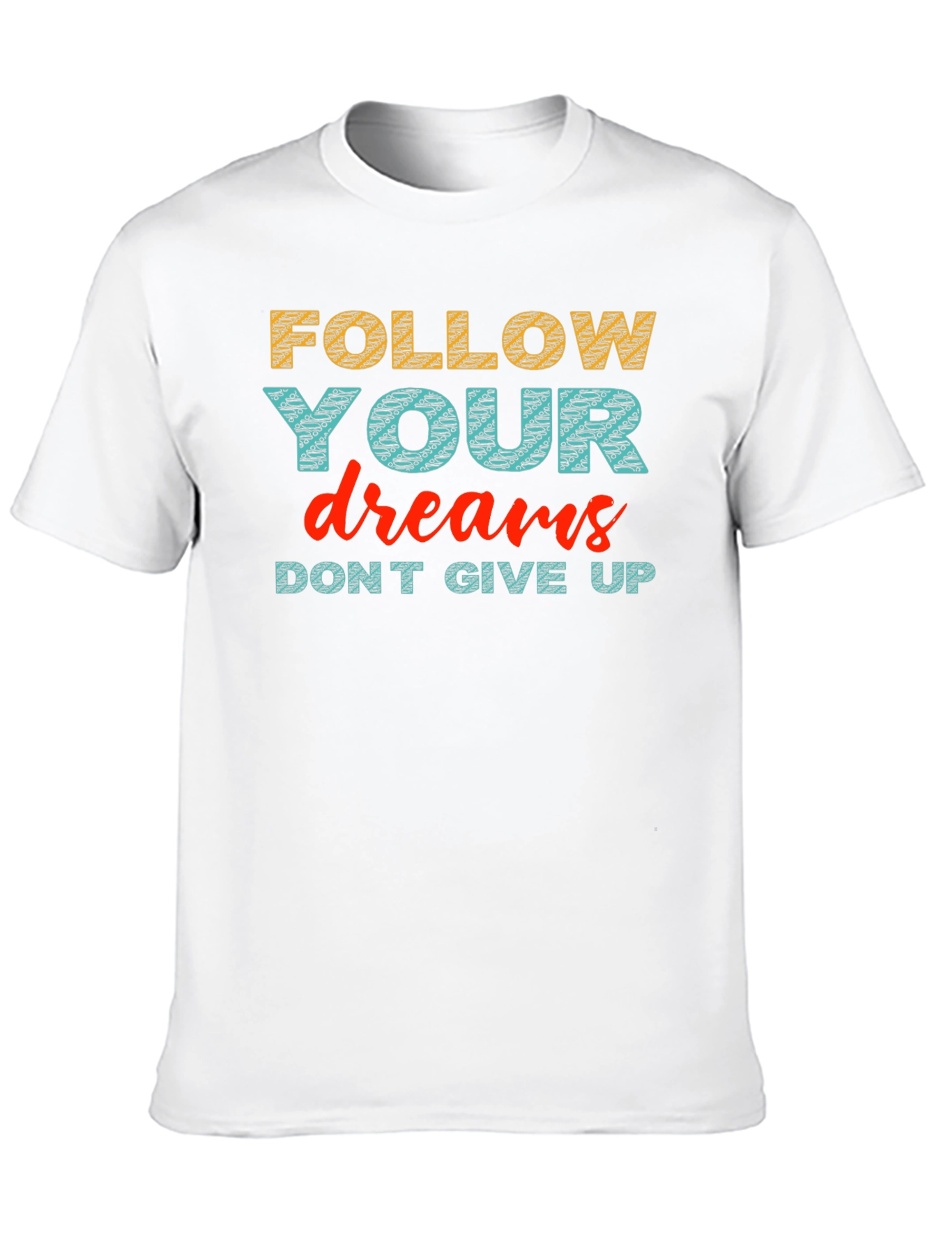 Motivational Graphic Print Crew Neck T-Shirt