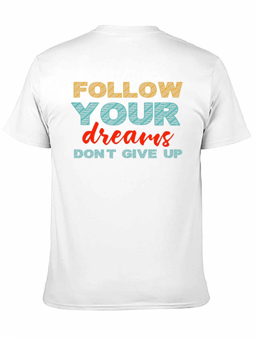 Motivational Graphic Print Crew Neck T-Shirt