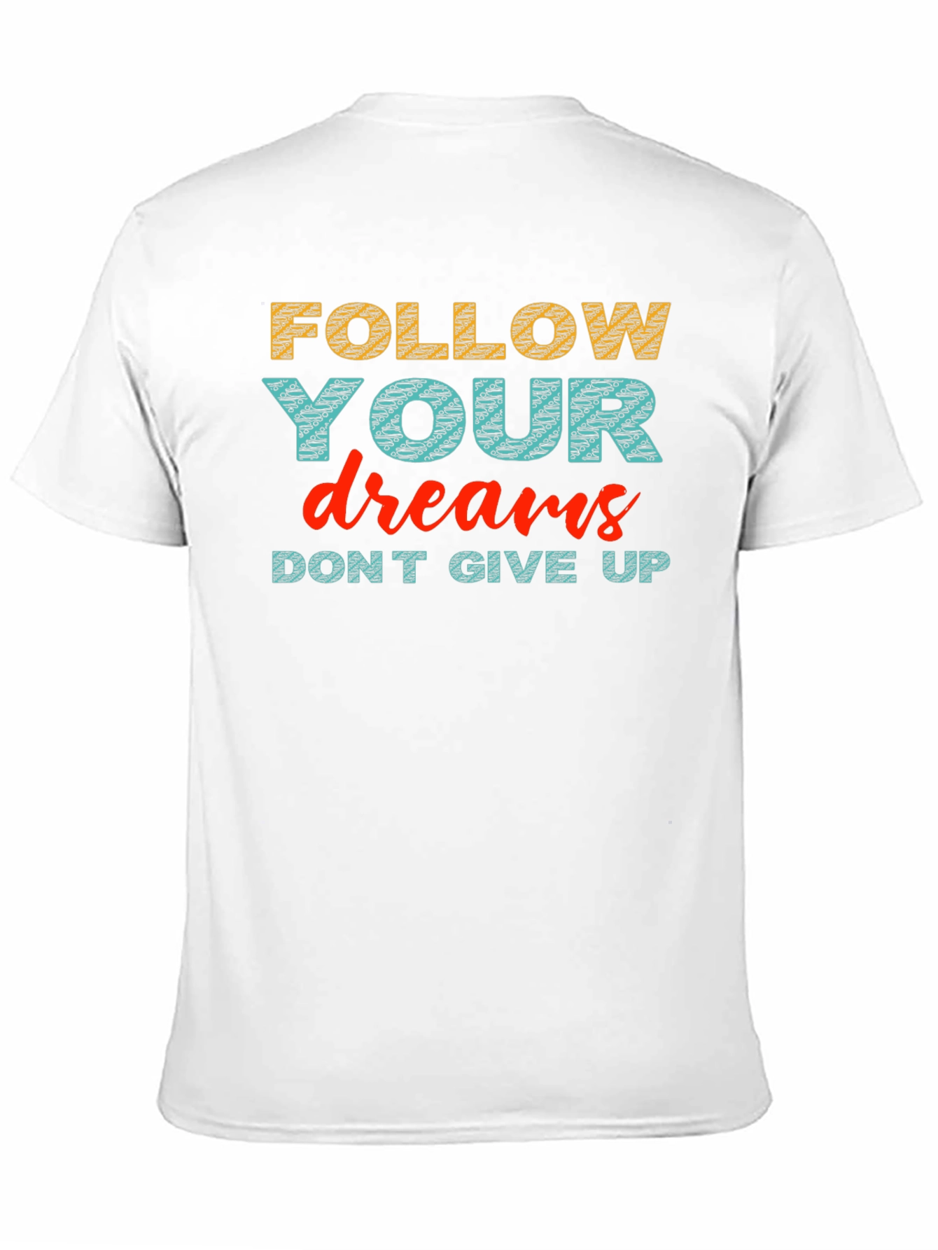 Motivational Graphic Print Crew Neck T-Shirt