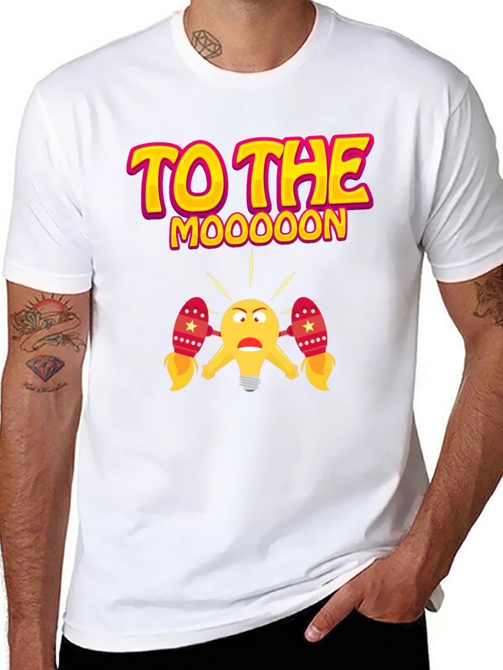 To The Moooon Black Graphic Tee