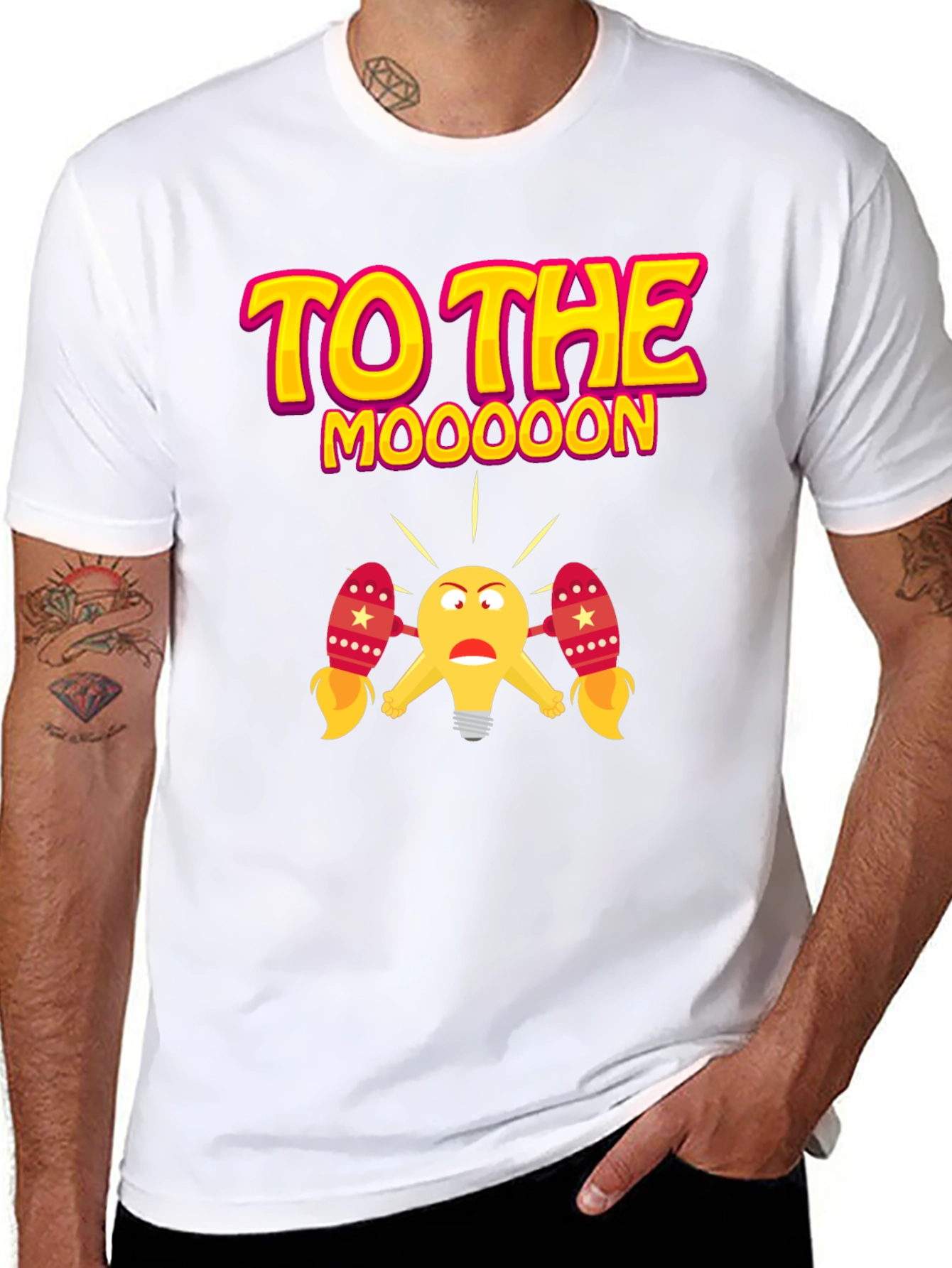 To The Moooon Black Graphic Tee
