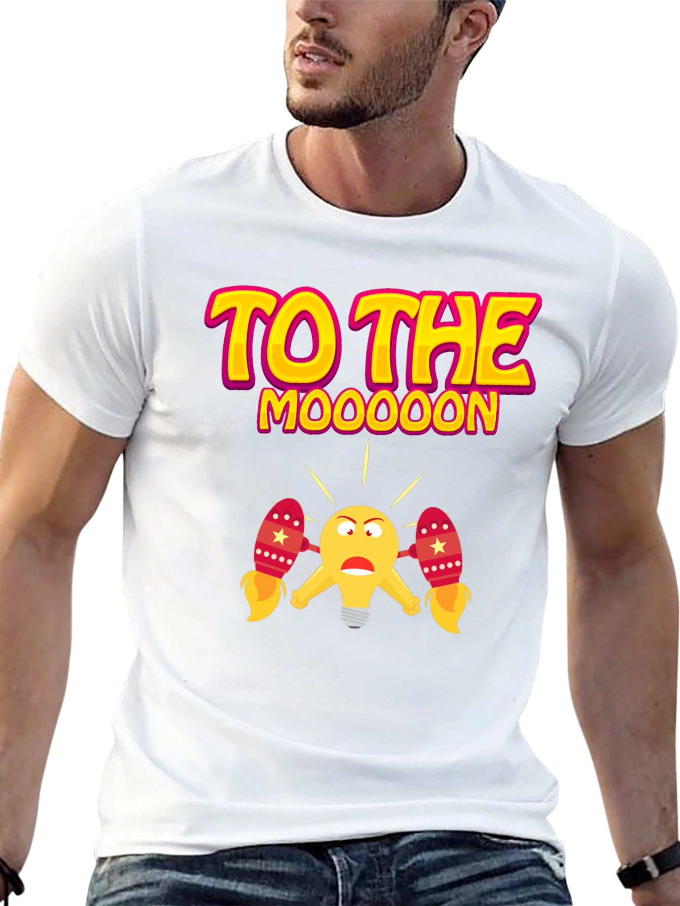 To The Moooon Black Graphic Tee