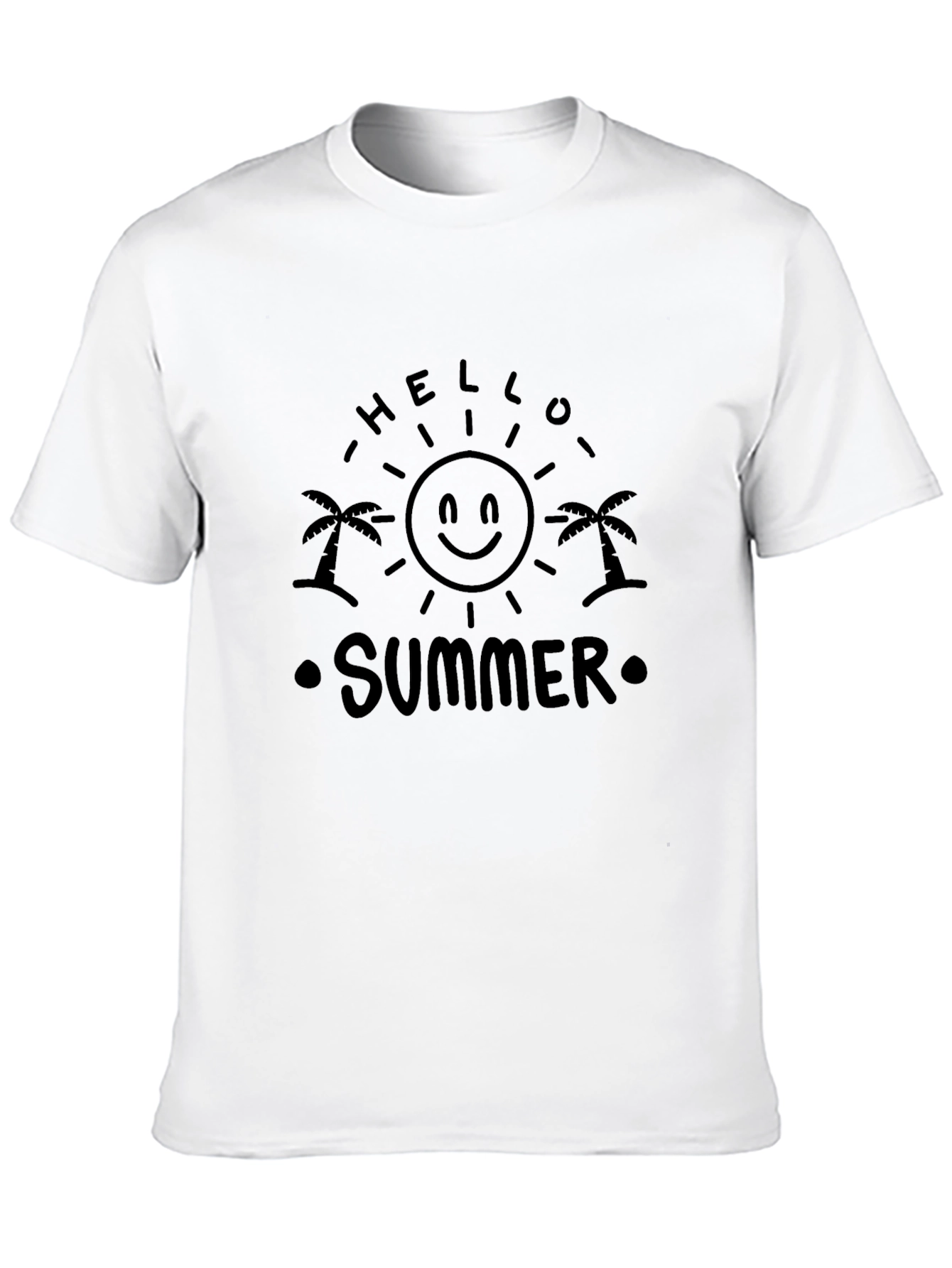 Hello Summer Black Graphic Tee