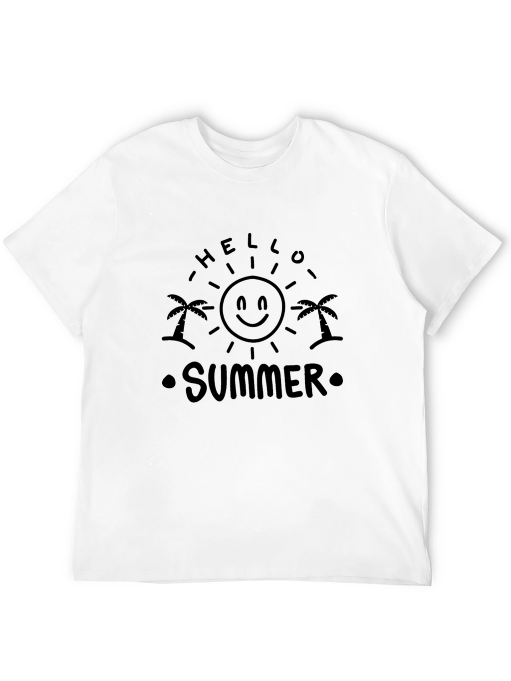 Hello Summer Black Graphic Tee