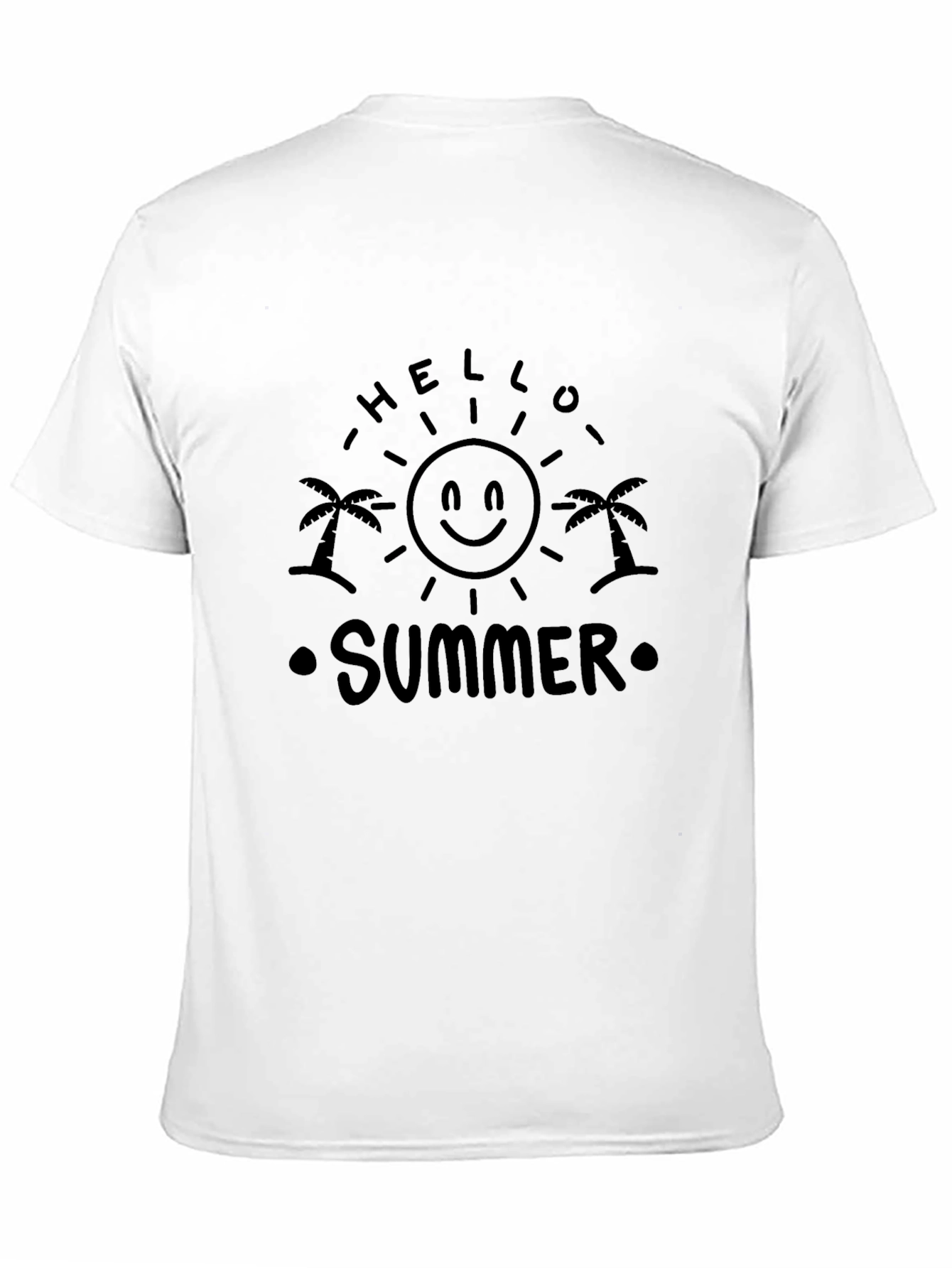 Hello Summer Black Graphic Tee
