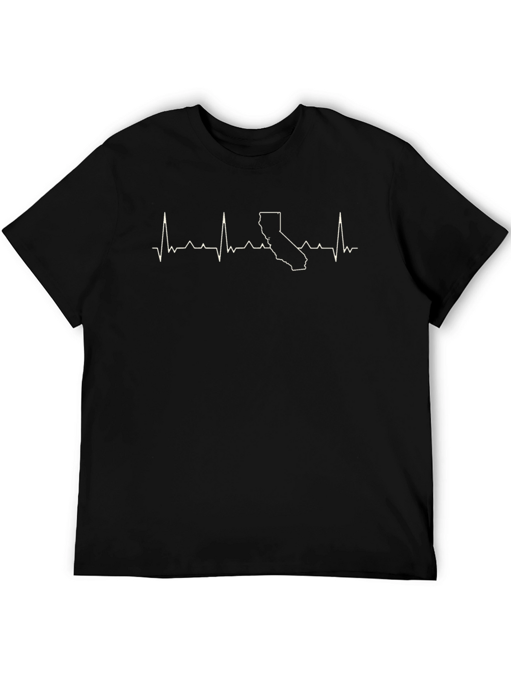 California Heartbeat Graphic Tee - Black T-Shirt