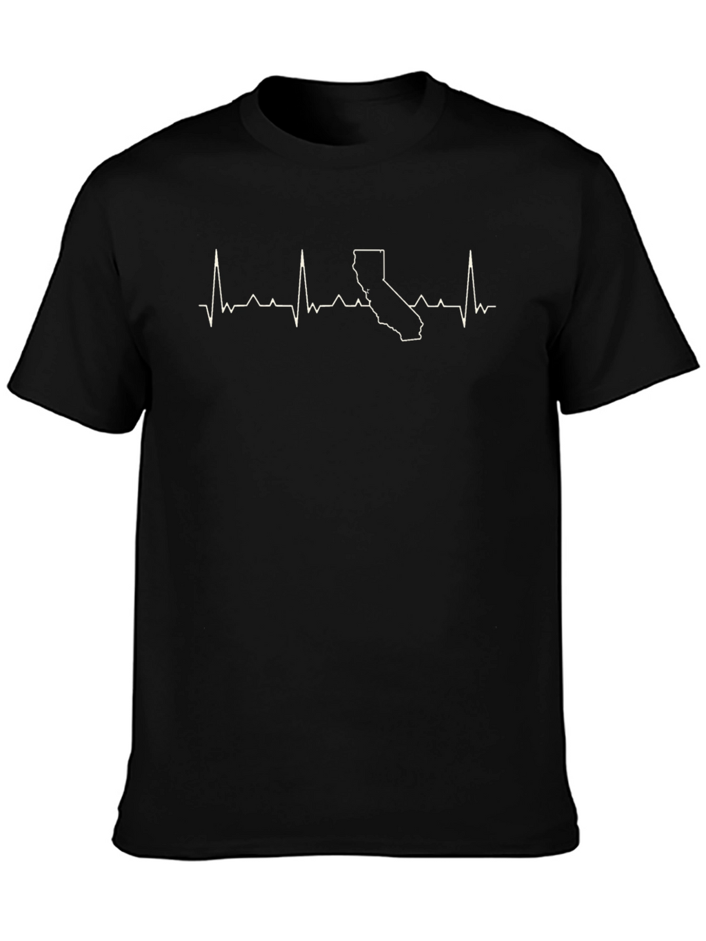 California Heartbeat Graphic Tee - Black T-Shirt
