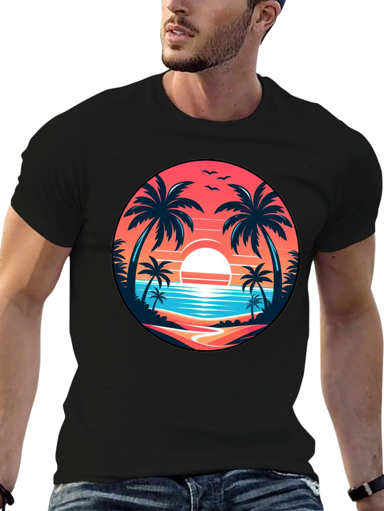 Tropical Paradise Graphic T-Shirt