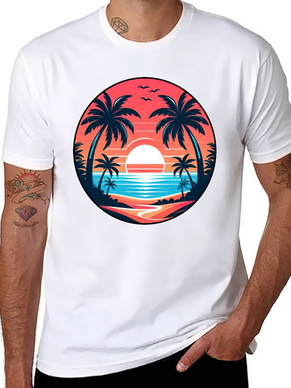 Tropical Paradise Graphic T-Shirt