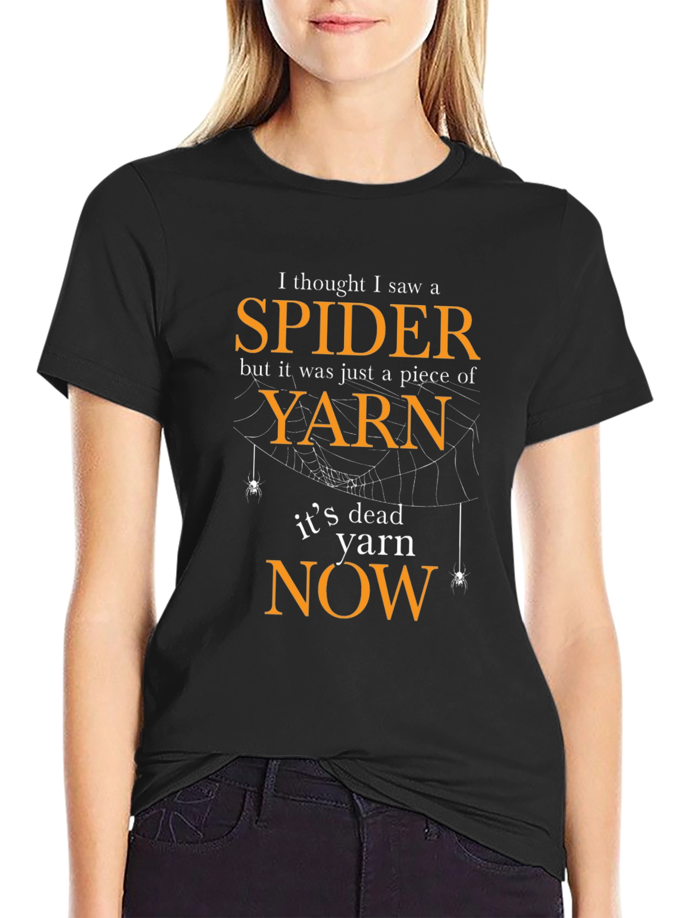 Spider Yarn T-Shirt - Funny Halloween Graphic Tee