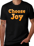 Choose Joy Graphic T-Shirt - Black Casual Tee