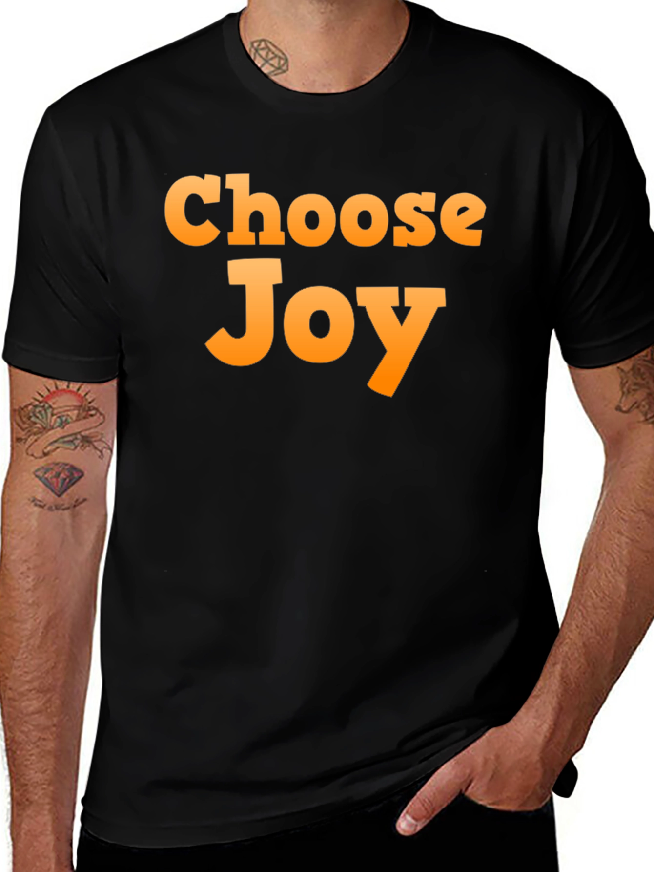 Choose Joy Graphic T-Shirt - Black Casual Tee