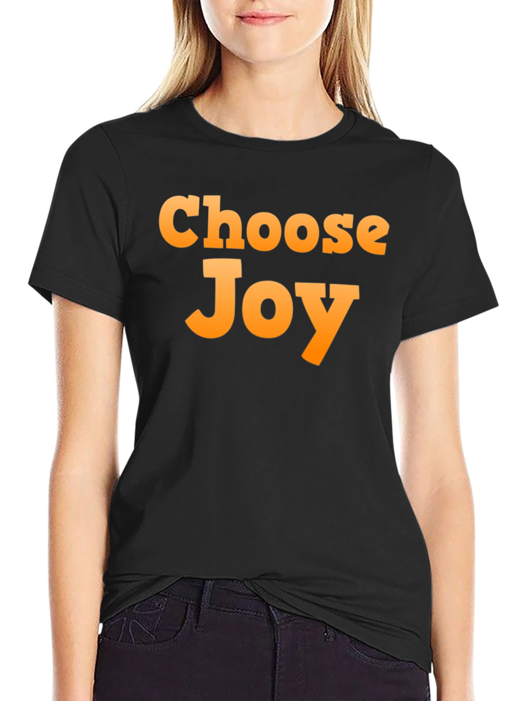 Choose Joy Graphic T-Shirt - Black Casual Tee