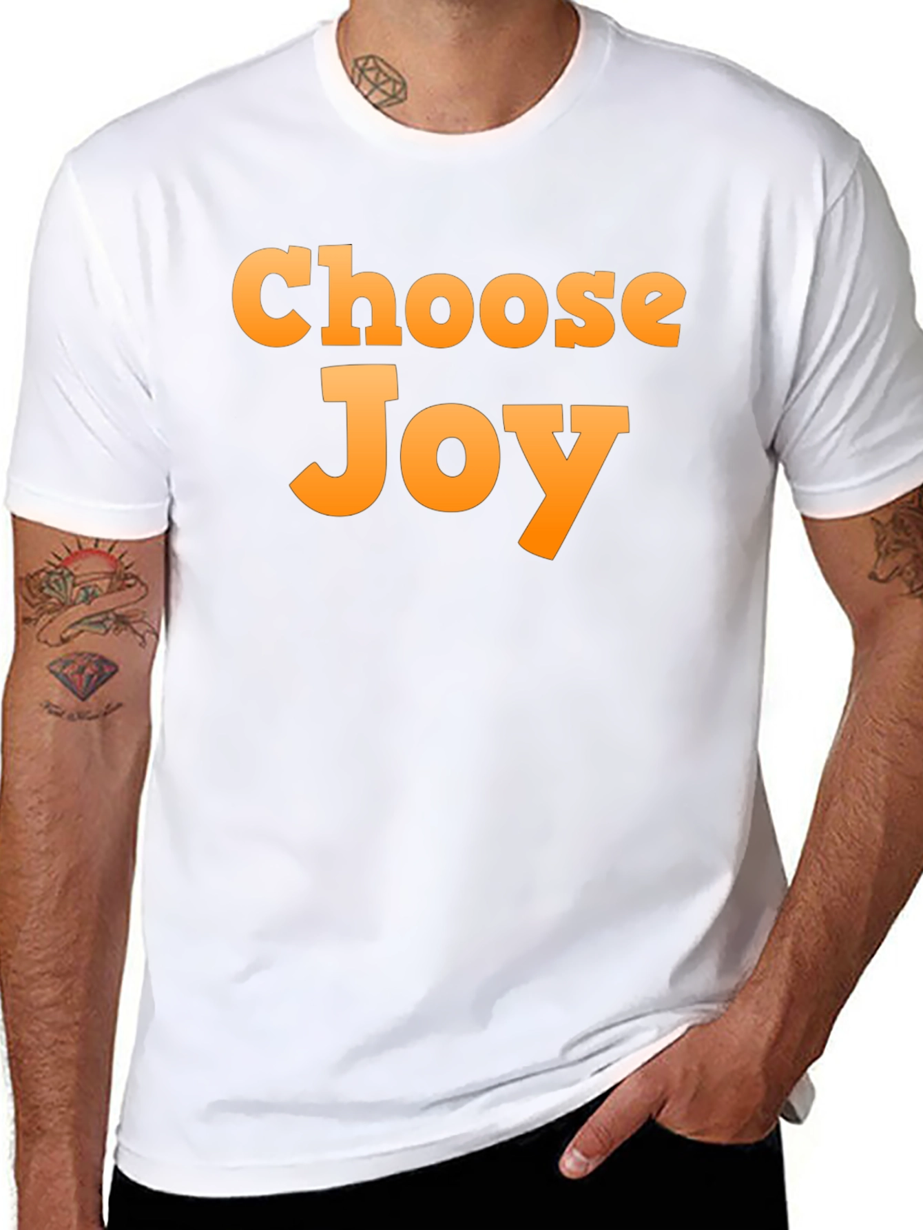 Choose Joy Graphic T-Shirt - Black Casual Tee