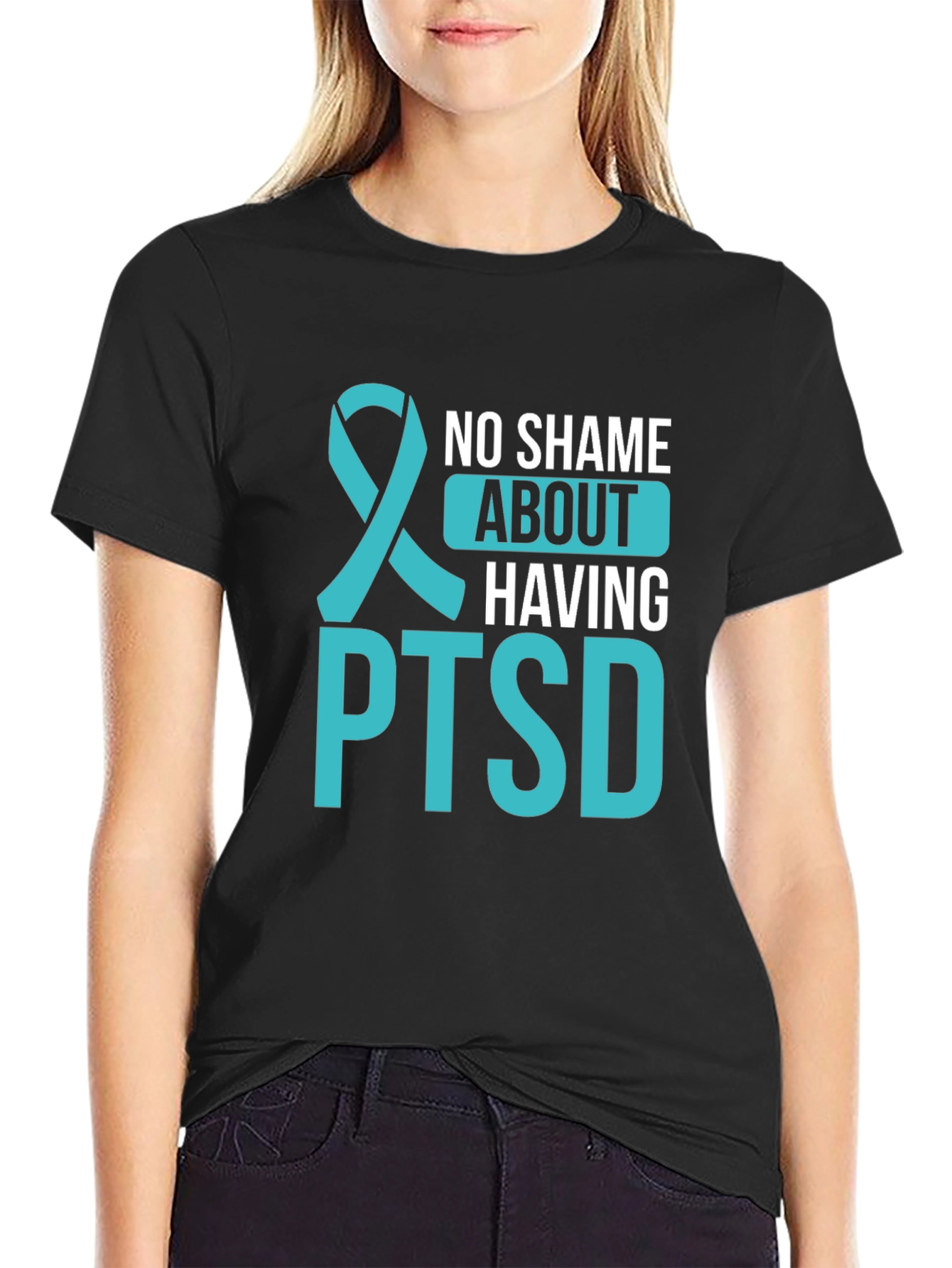 No Shame About Having PTSD Awareness Ribbon T-Shirt