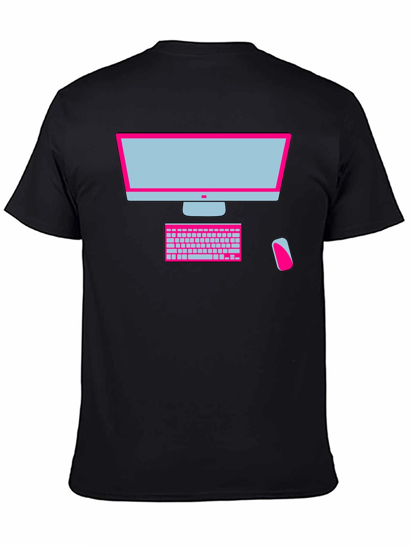 Geek Chic Computer Graphic Tee - Black