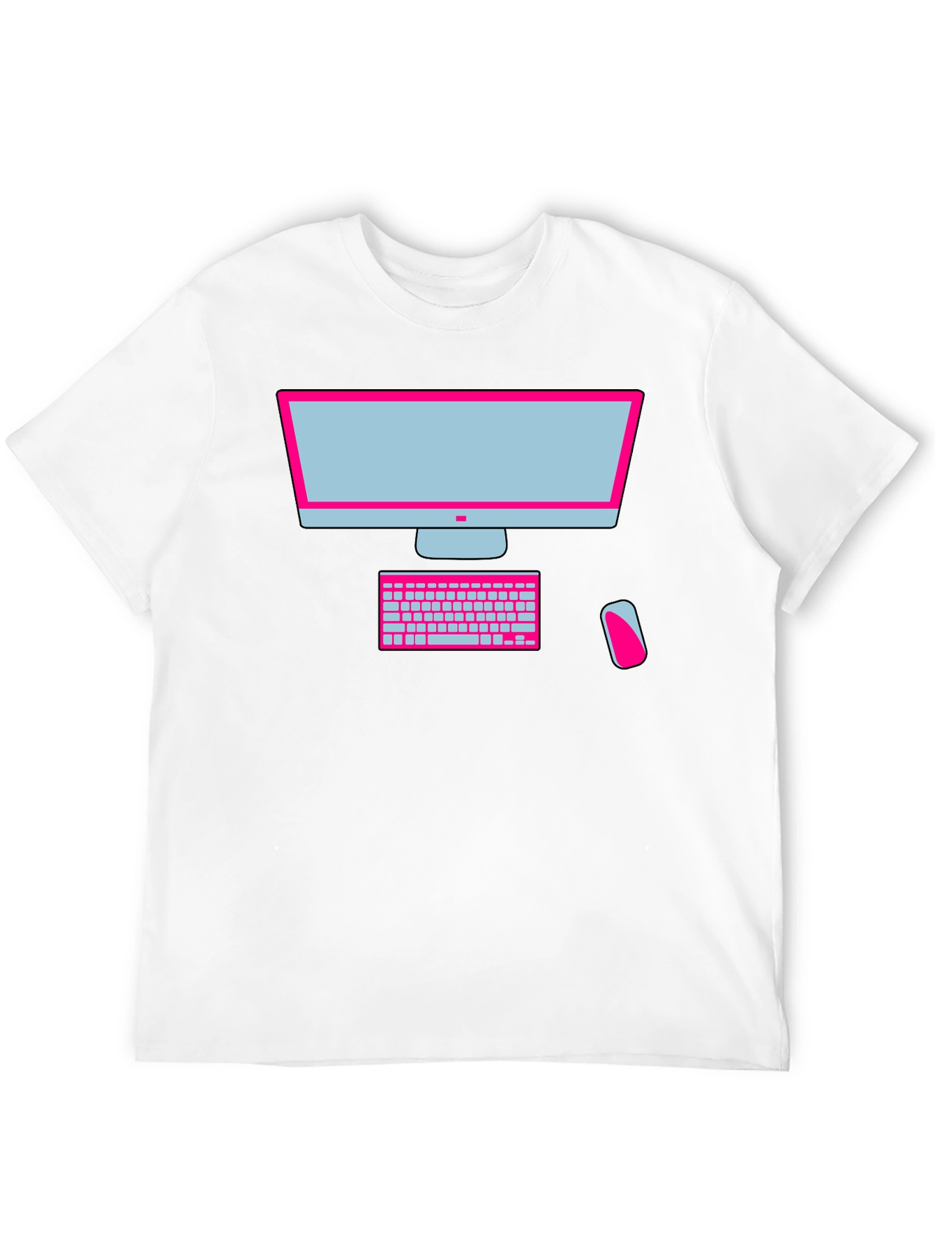 Geek Chic Computer Graphic Tee - Black
