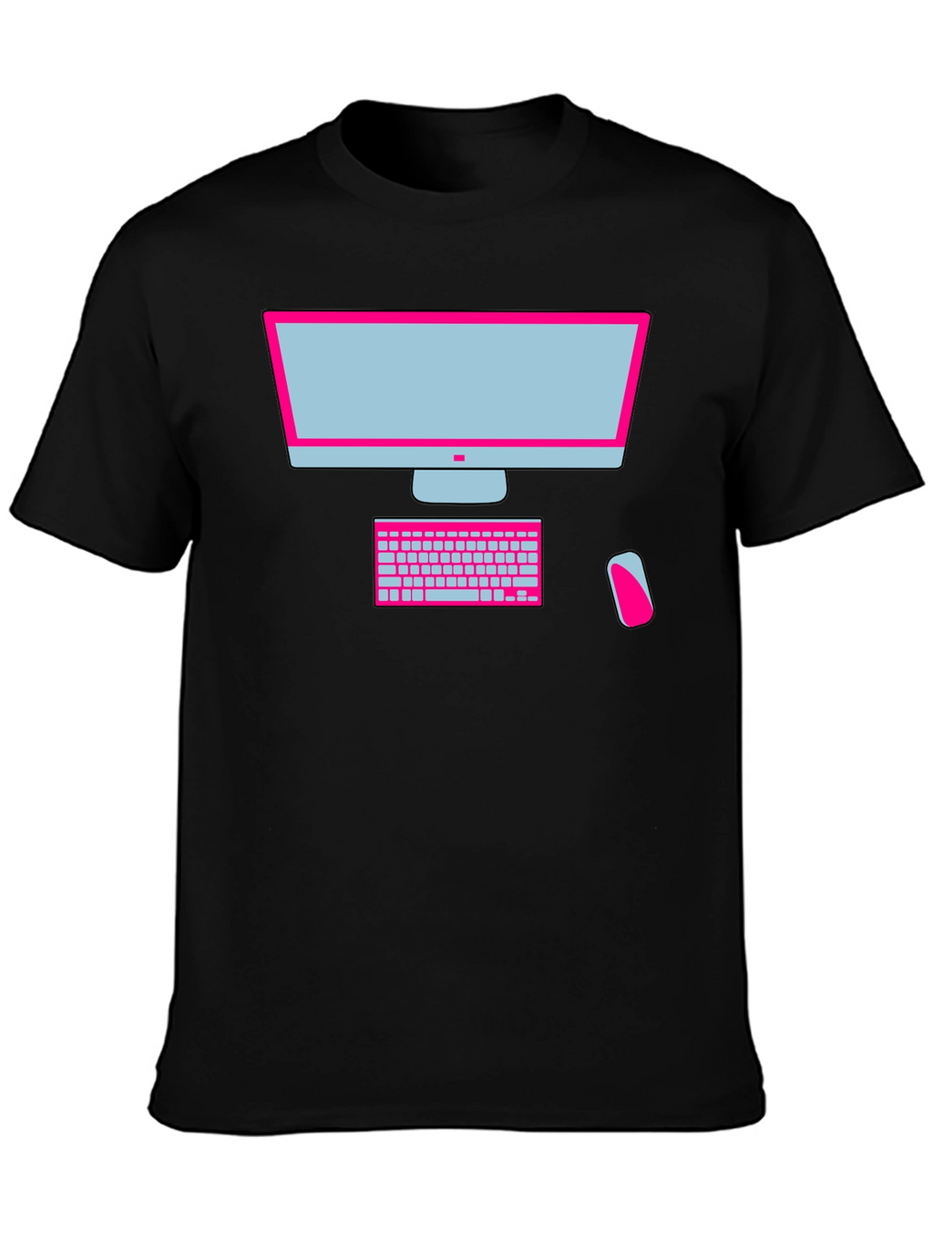 Geek Chic Computer Graphic Tee - Black