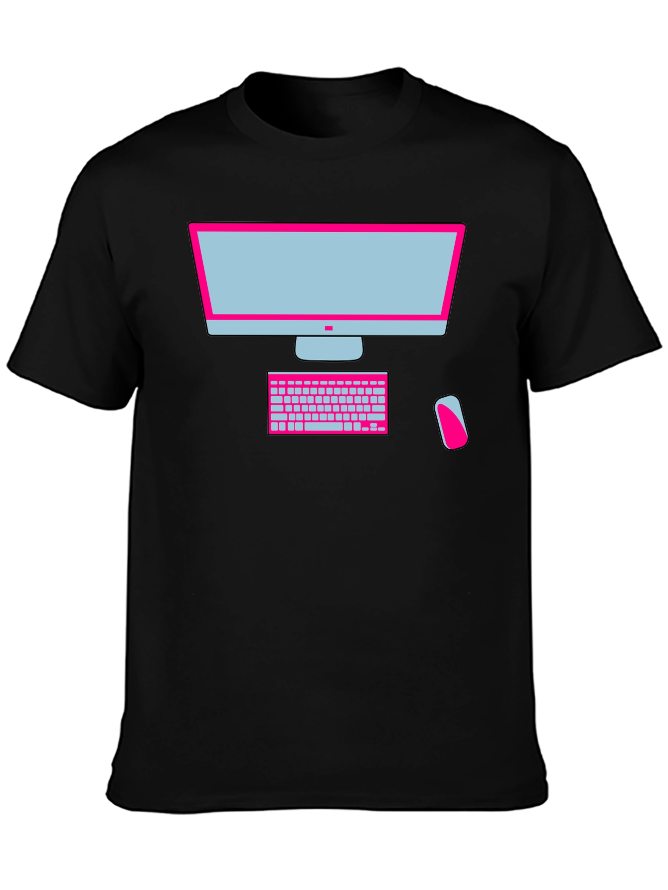 Geek Chic Computer Graphic Tee - Black