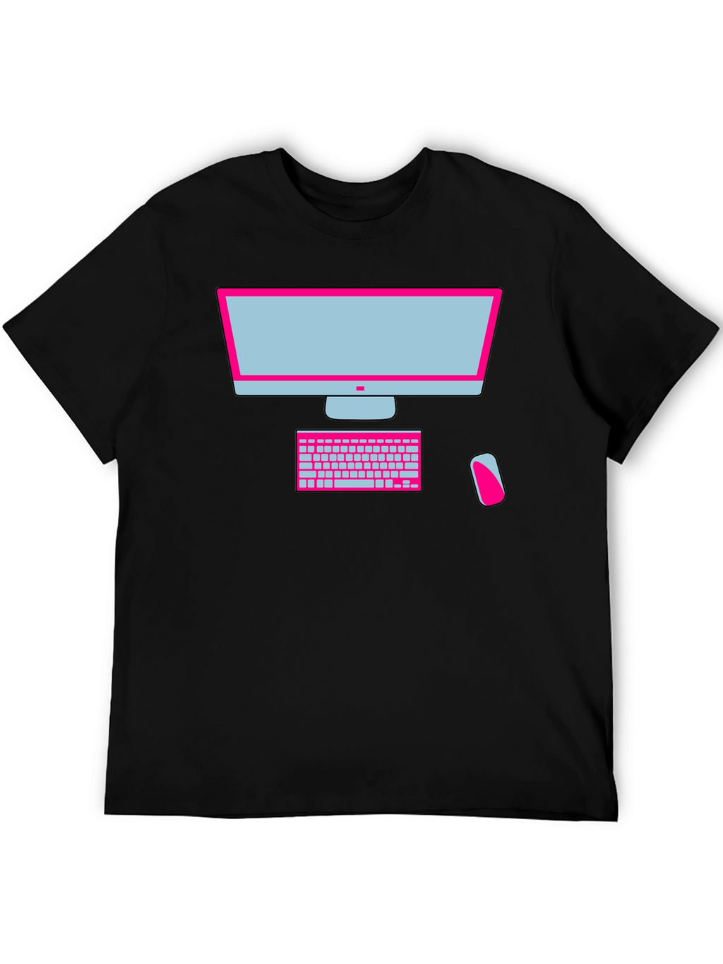 Geek Chic Computer Graphic Tee - Black