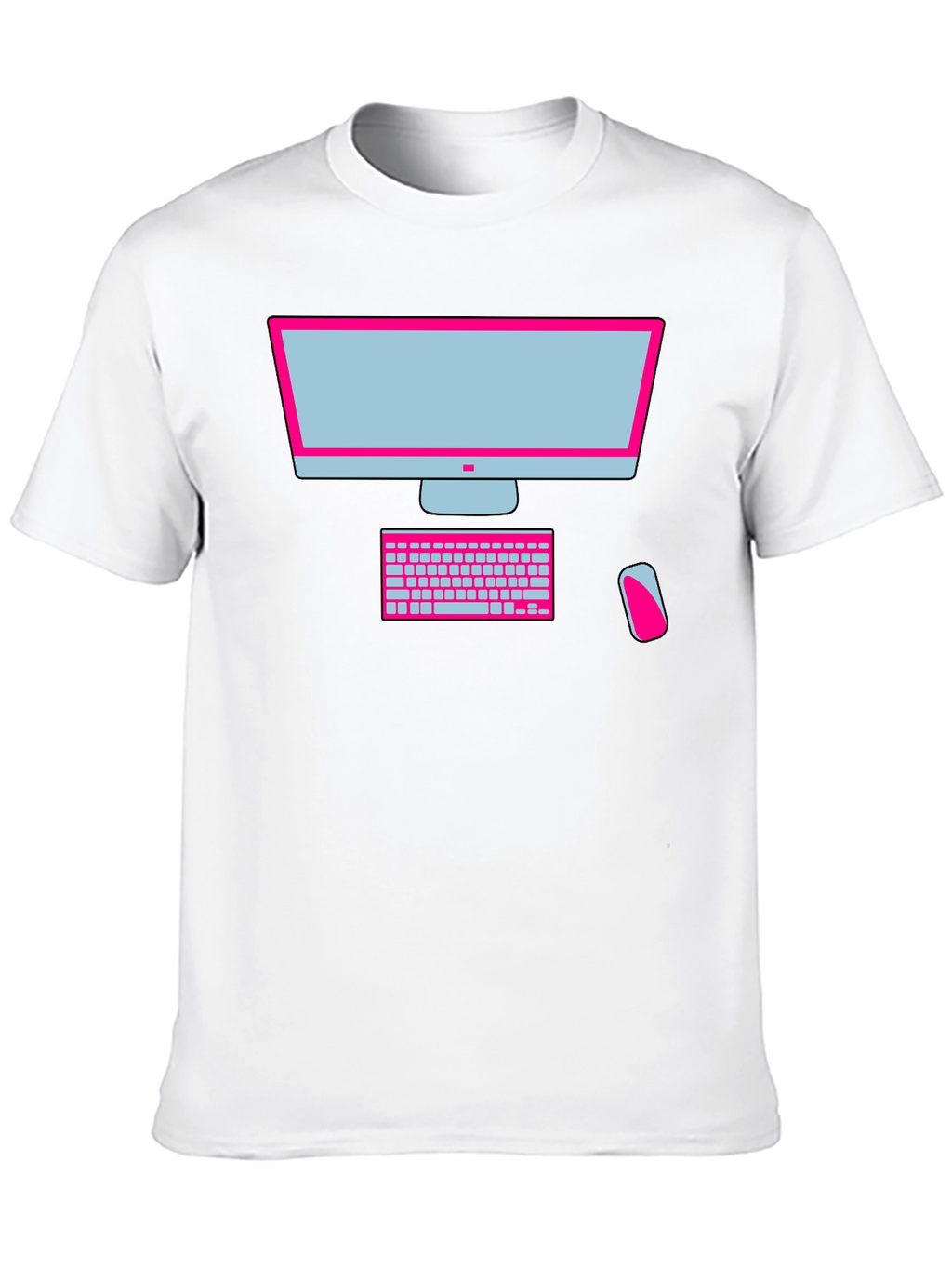 Geek Chic Computer Graphic Tee - Black