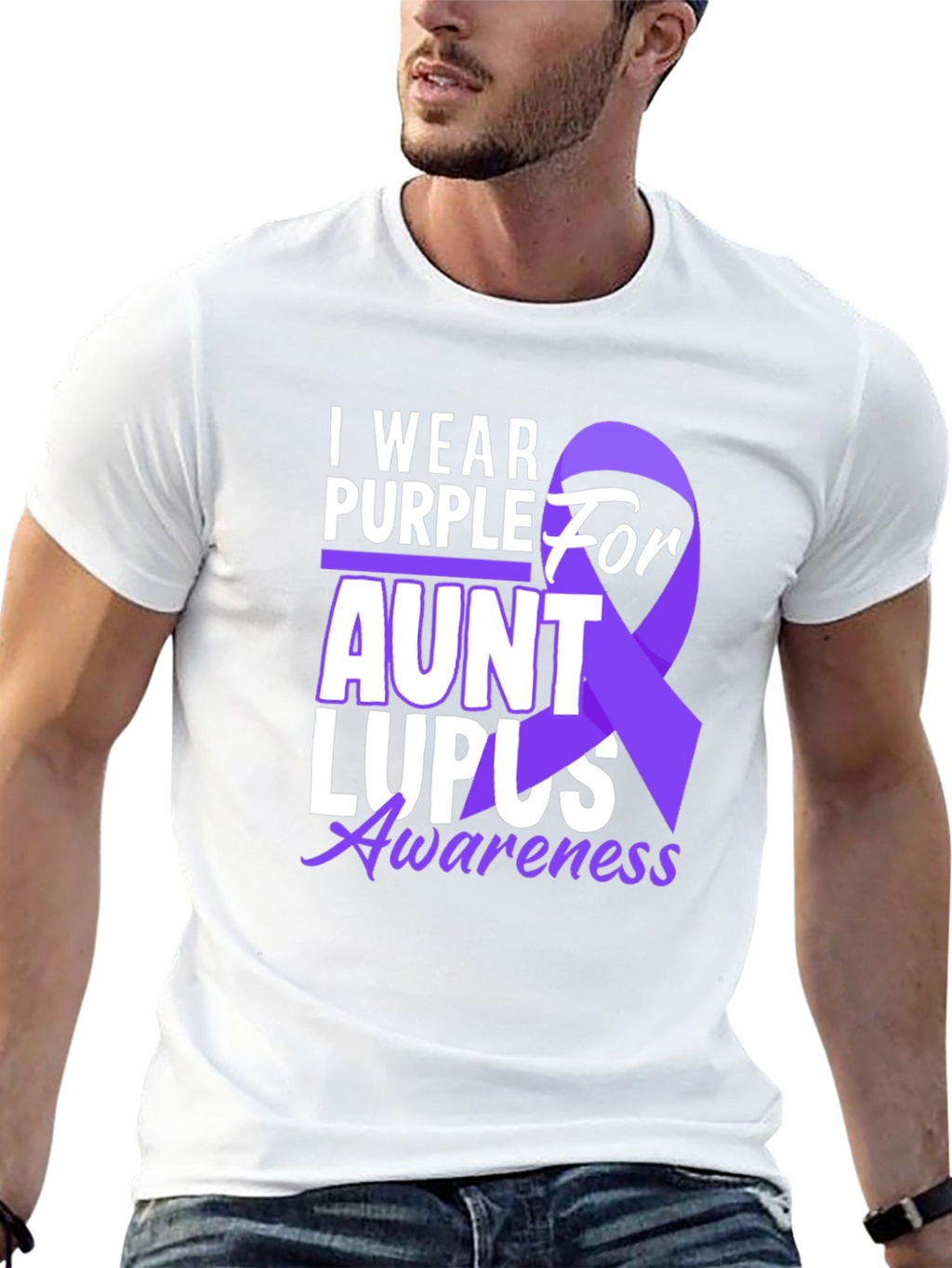 I Wear Purple for Aunt Lupus Awareness T-Shirt