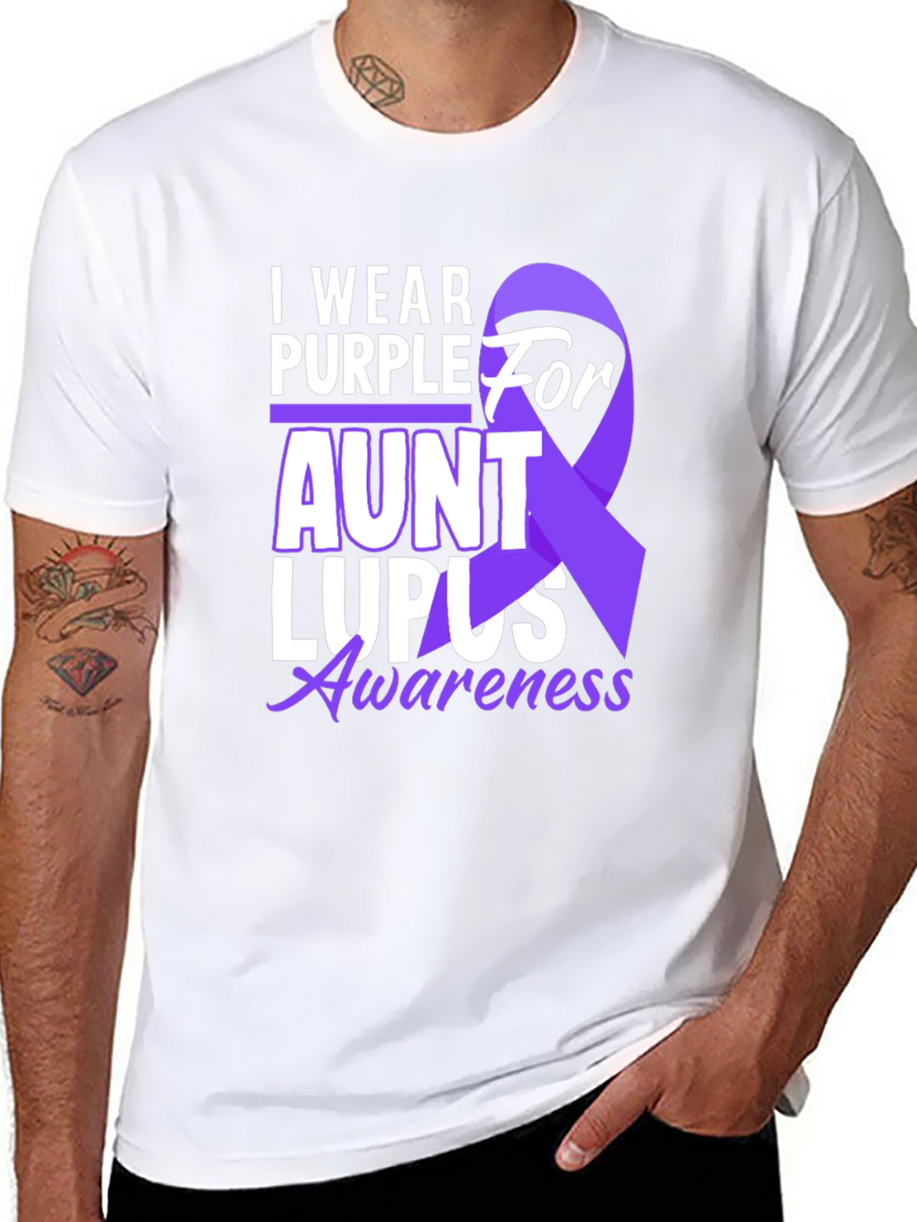 I Wear Purple for Aunt Lupus Awareness T-Shirt