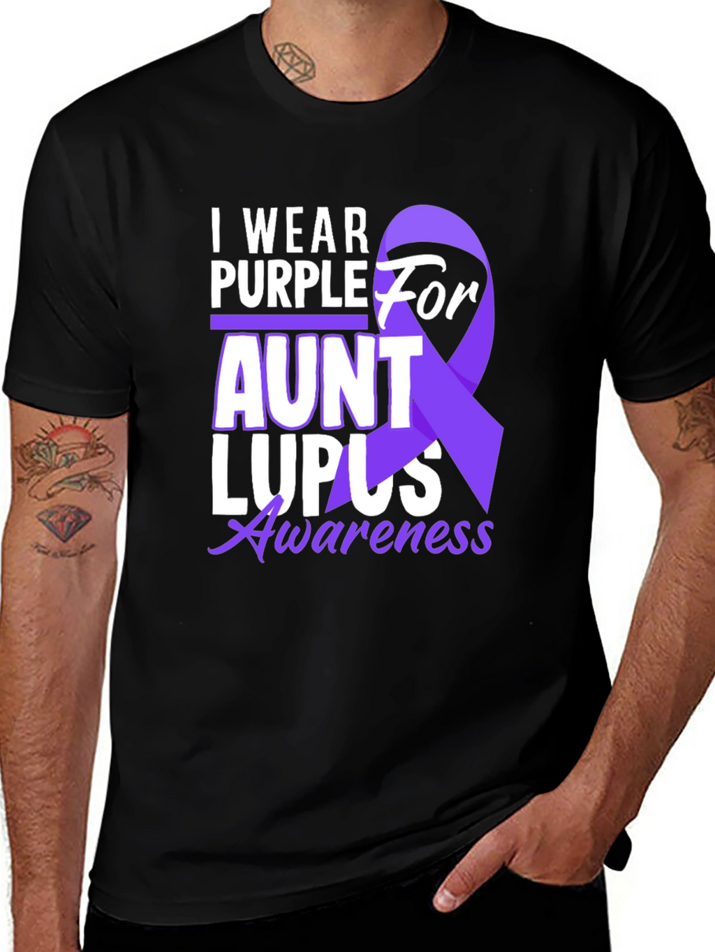 I Wear Purple for Aunt Lupus Awareness T-Shirt