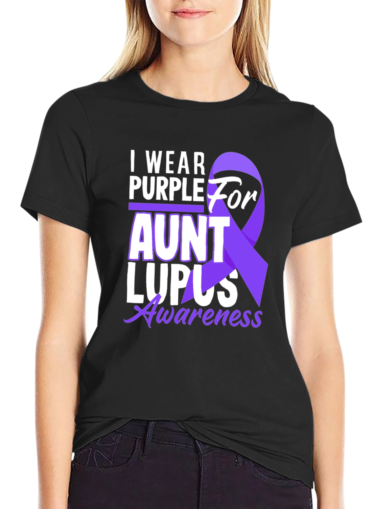 I Wear Purple for Aunt Lupus Awareness T-Shirt