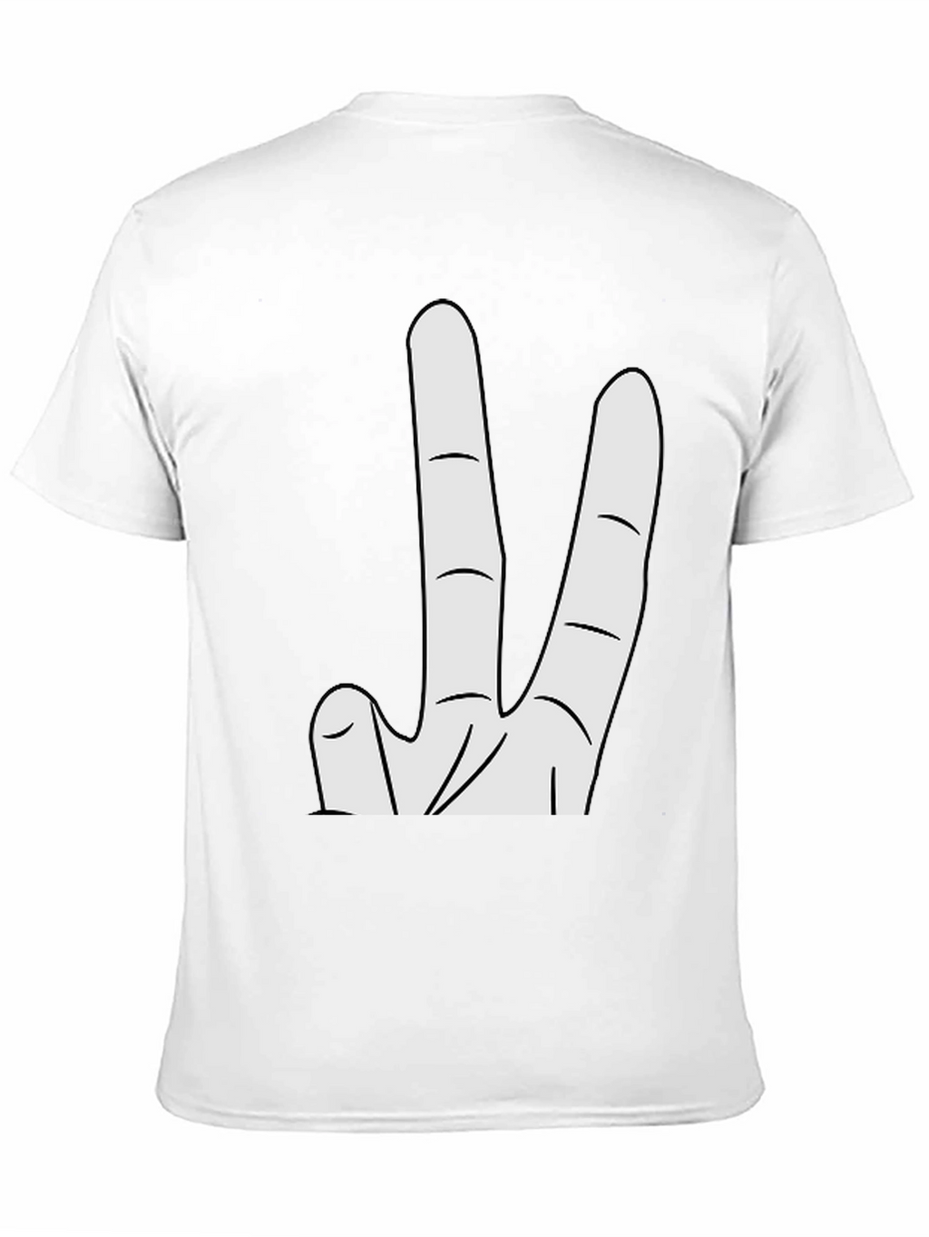 Novelty Two Finger Gesture Black T-Shirt