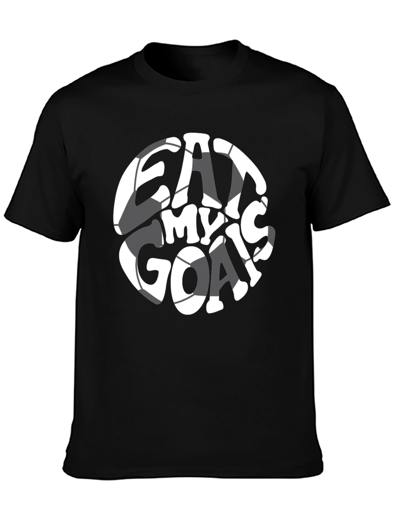 Eat My Goals Black Graphic T-Shirt