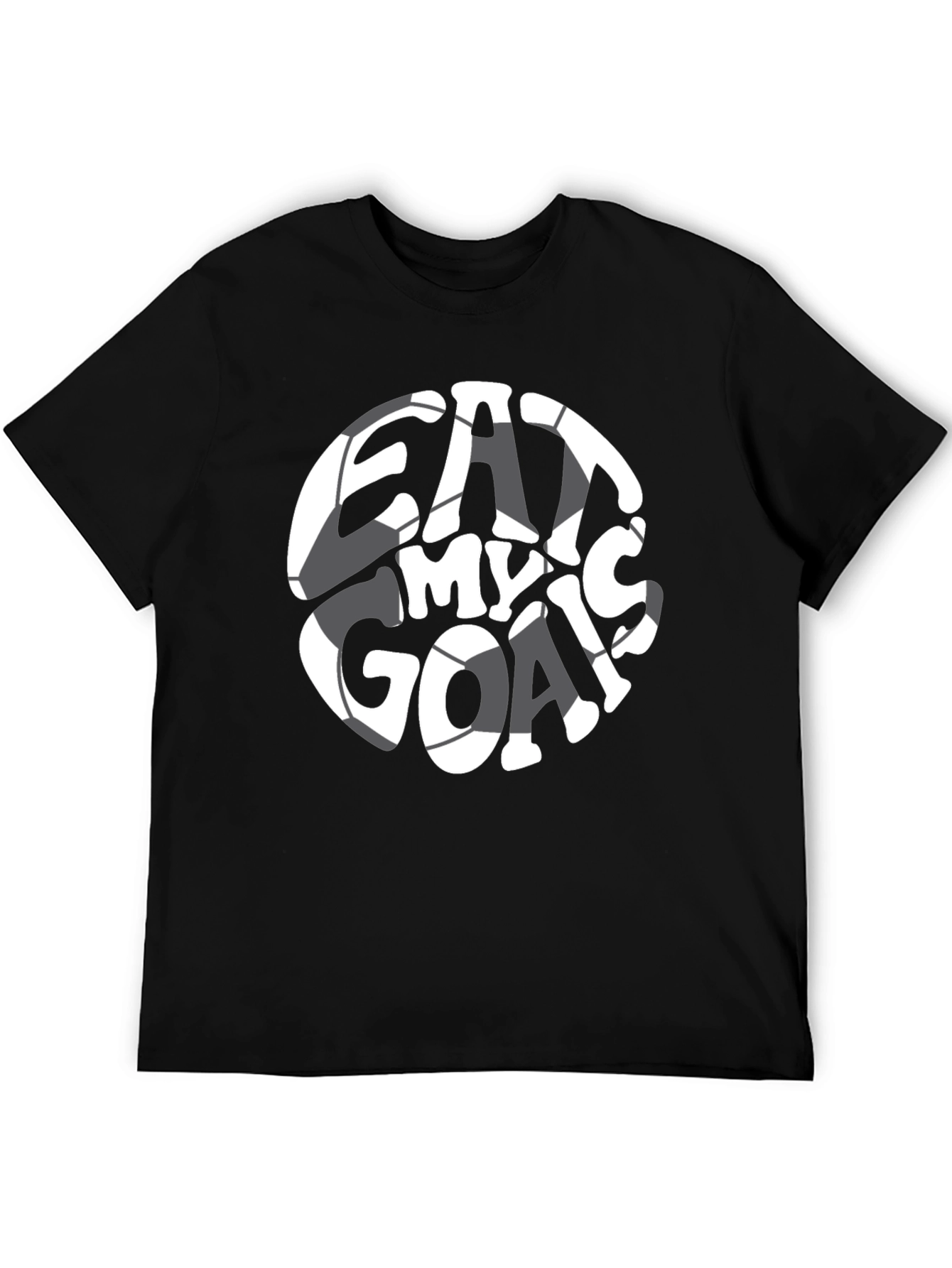 Eat My Goals Black Graphic T-Shirt
